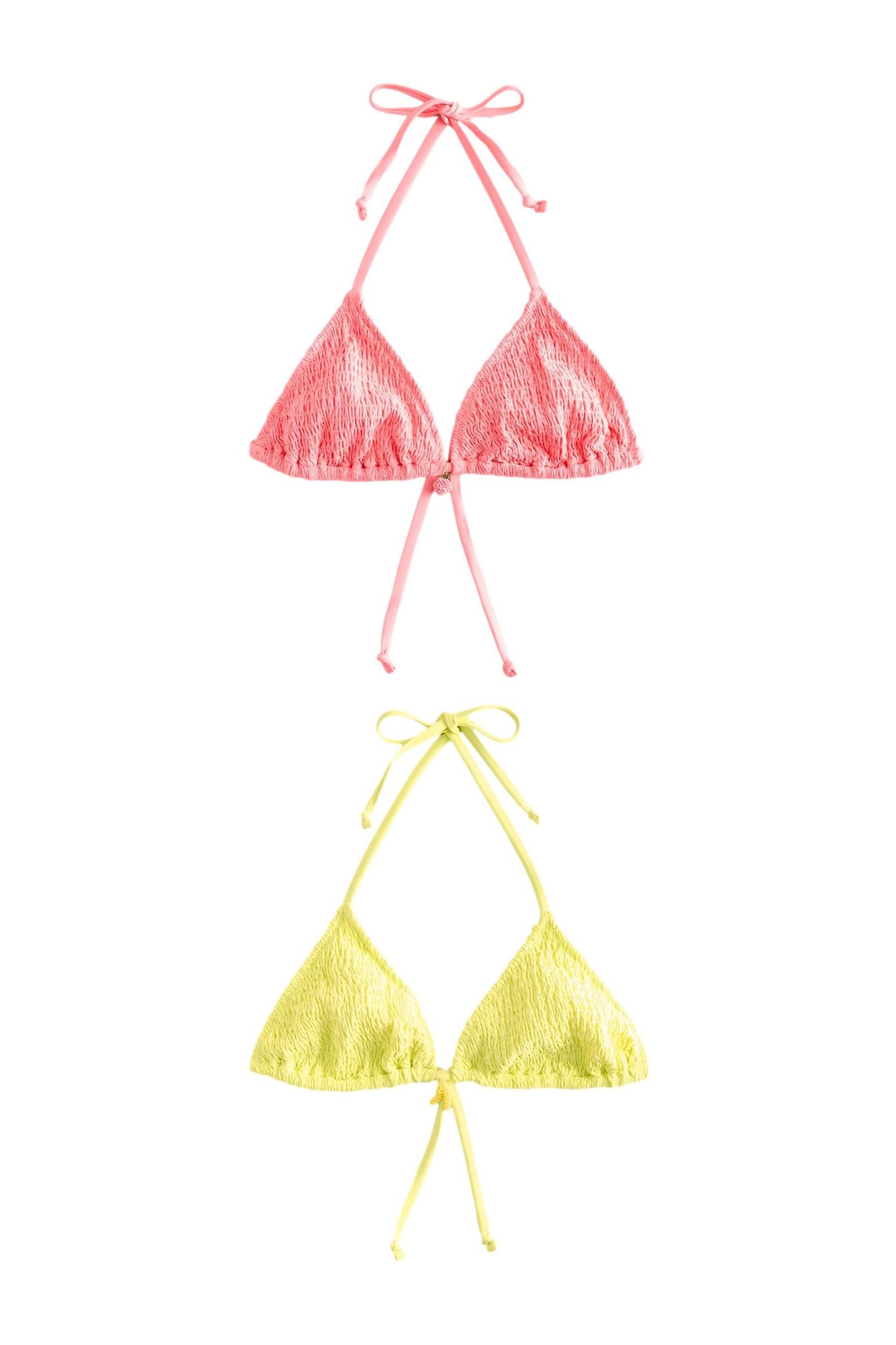 Next Triangel-Bikini-Top Gerafftes Triangel-Bikinioberteil, 2er-Pack (2-St)