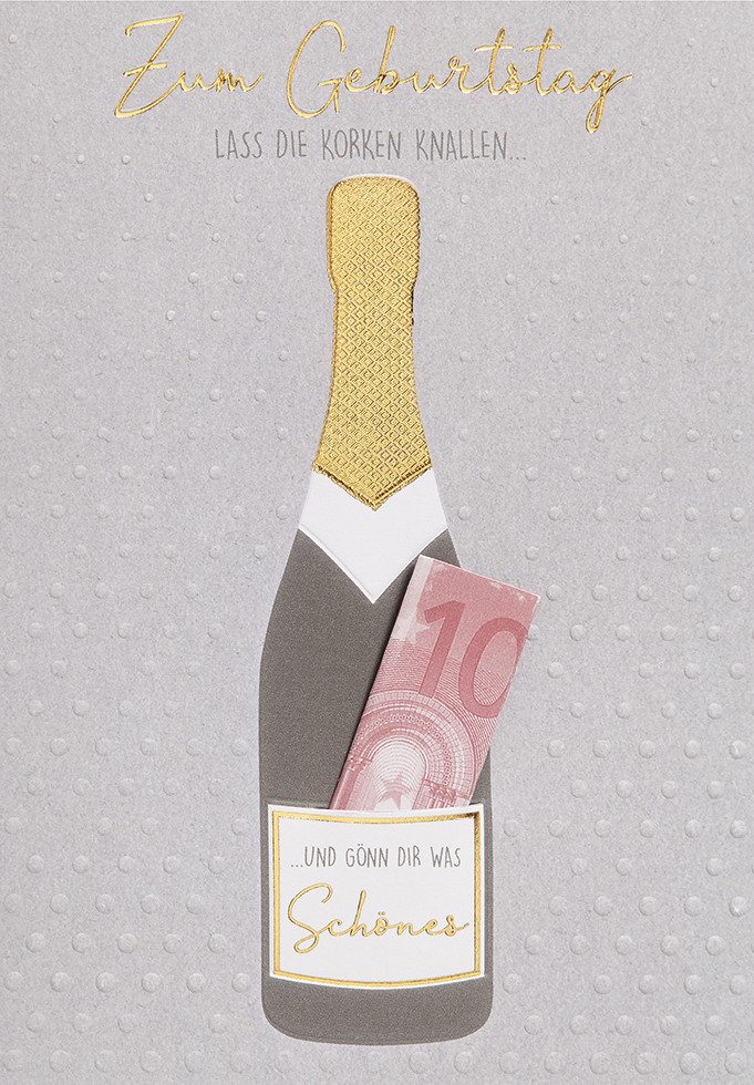 Perleberg Grußkarten Geldkarte – Geburtstag - Unverpackt - Geldkarte im Format 11,5x17cm