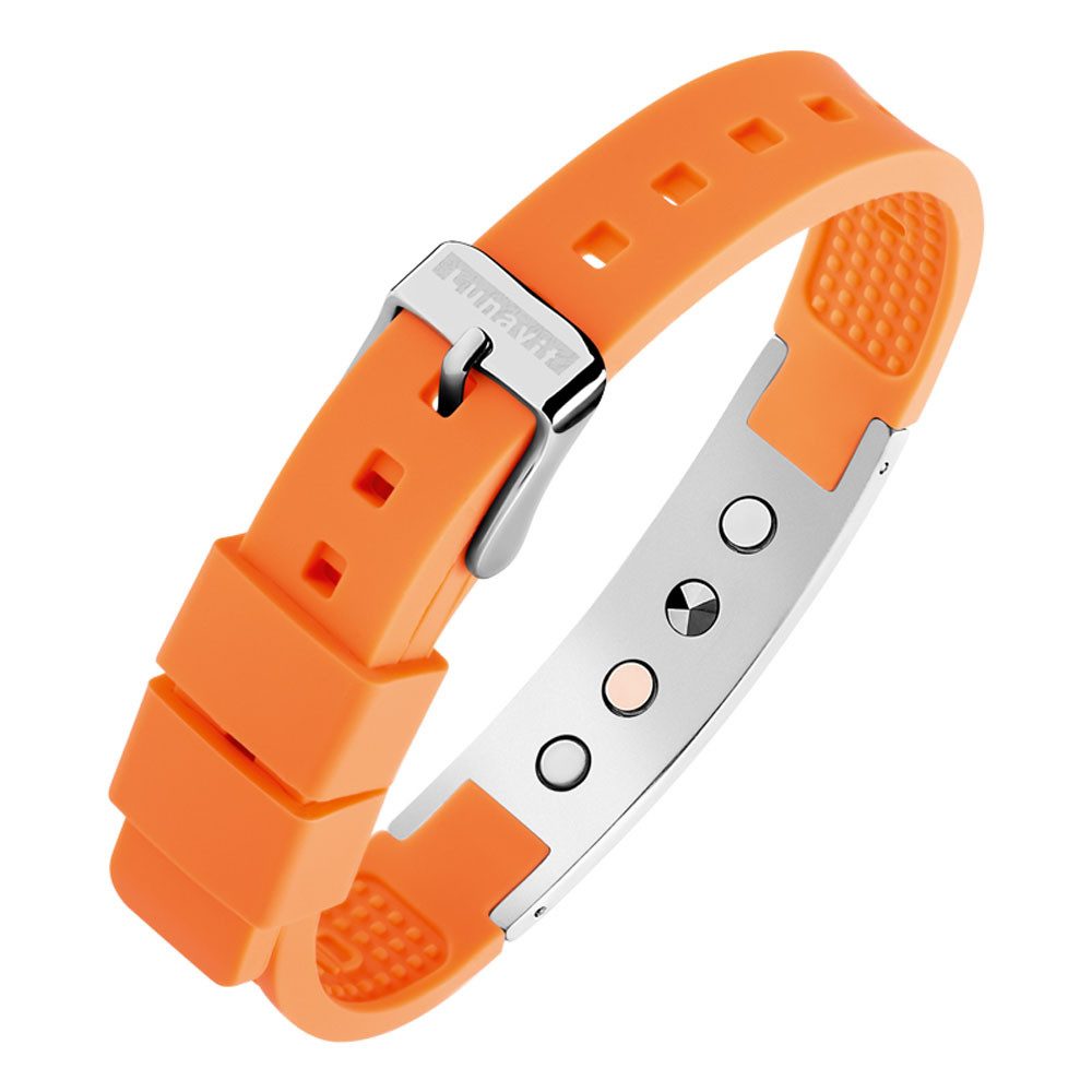 Lunavit Armband Lunavit Magnet Silikonarmband Sporty Orange günstig online kaufen