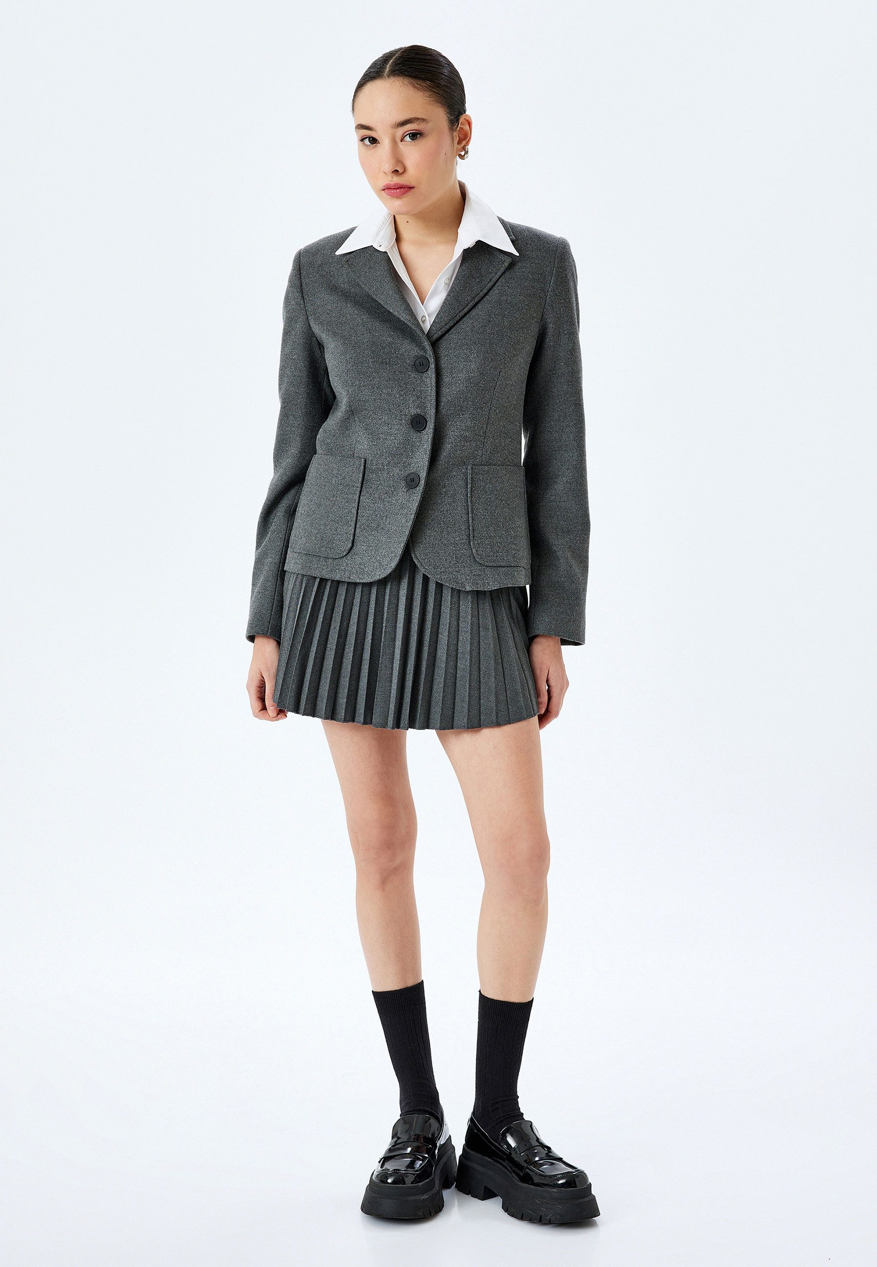 Koton Sommerrock Mini Länge Schmales Plissee Sommerrock günstig online kaufen