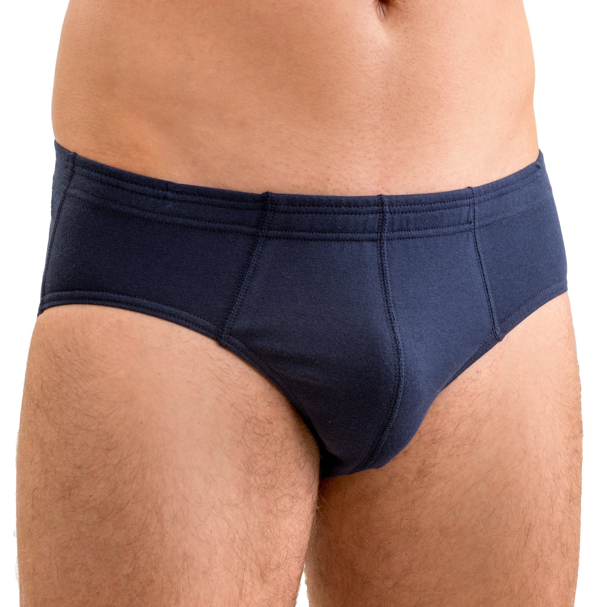 HERMKO Slip 3300 Bio-Baumwolle, Sport Slip ohne Eingriff, Dehnbund, hautnaher Schnitt