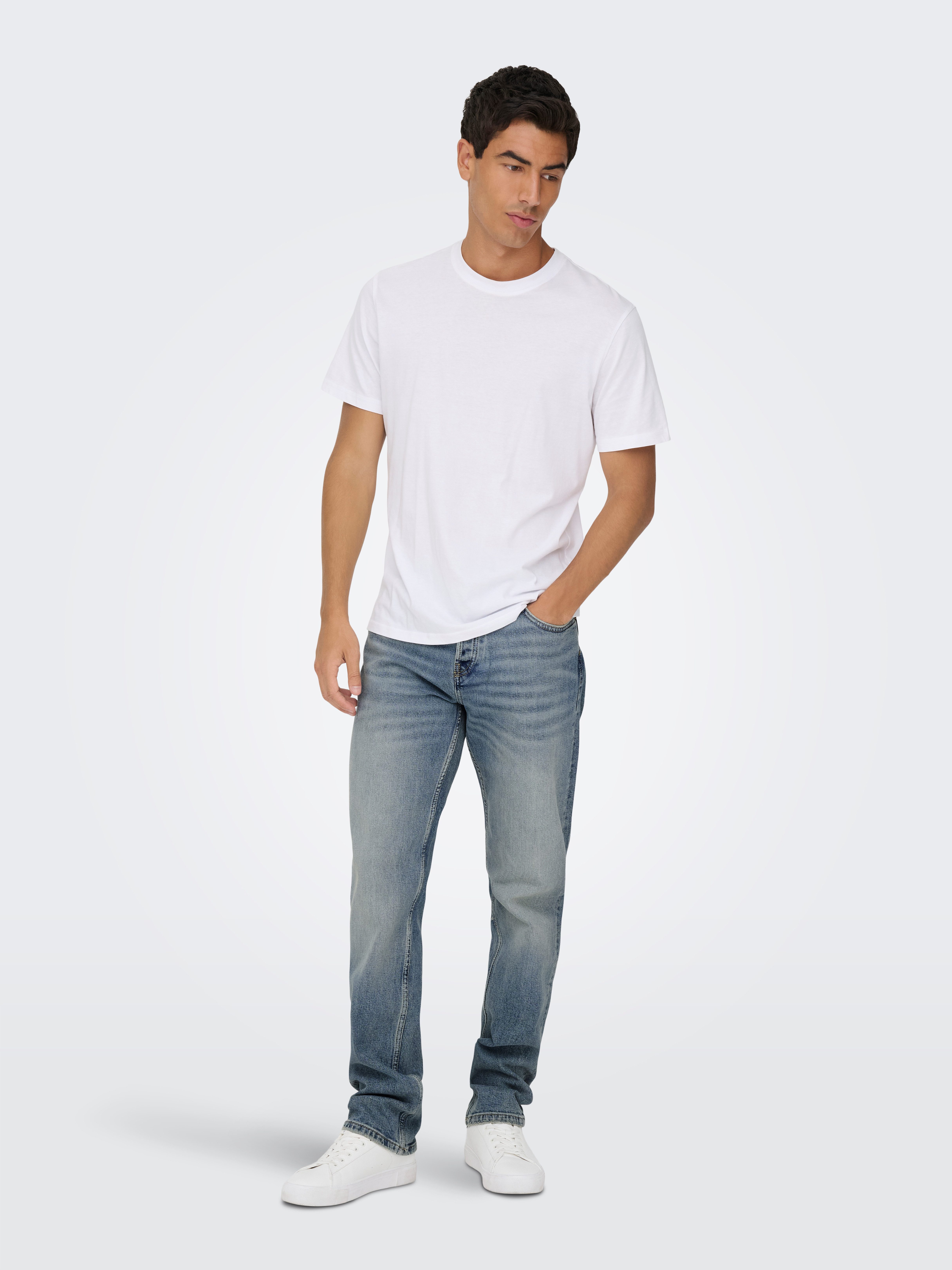 ONLY & SONS Straight-Jeans ONSEDGE PERFORMANCE LB 3816 DOT DNM NOOS Baumwollmischung, straight fit – Bild 4 von 5
