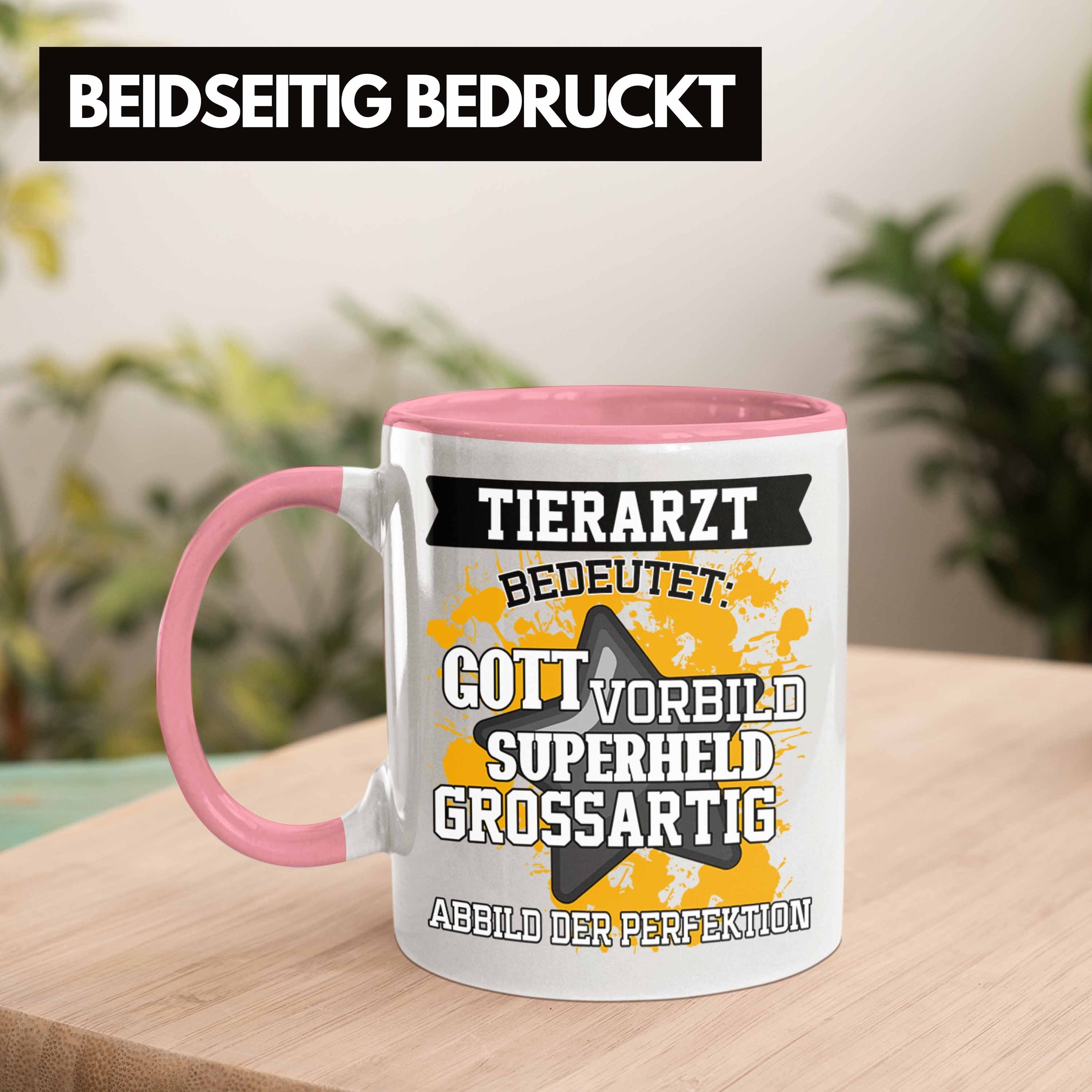 Trendation Tasse Trendation Geschenkideen Dankeschön Geschenk Geschenke Tierarzt Tasse Rosa Bester Danke Tierarzt Veterinär 