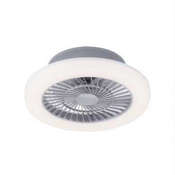 SellTec LED Deckenleuchte LED Deckenleuchte Ventilator, Bedienbar über Wandschalter, 1 x LED-Board/ 32Watt, warmweiß, warmweiß, inkl. Deckenventilator Serienschaltung