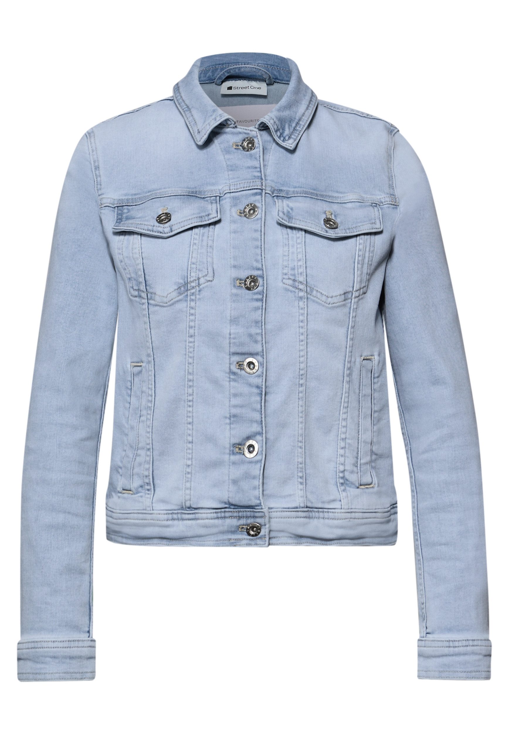 STREET ONE Jeansjacke - Damen Jeansjacke - Übergangsjacke - helle Denimjacke