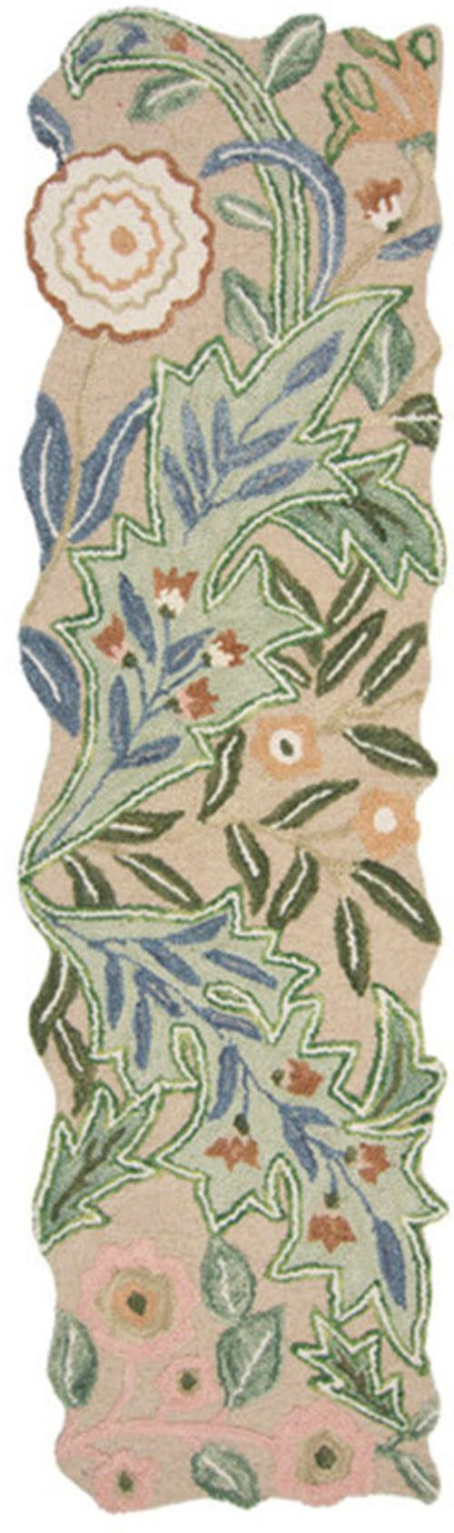 FLAIR RUGS Wollteppich Bryony Floral, rechteckig, Höhe: 10 mm, Wolltepich, Esszimmer, Wohnzimmer, Flur