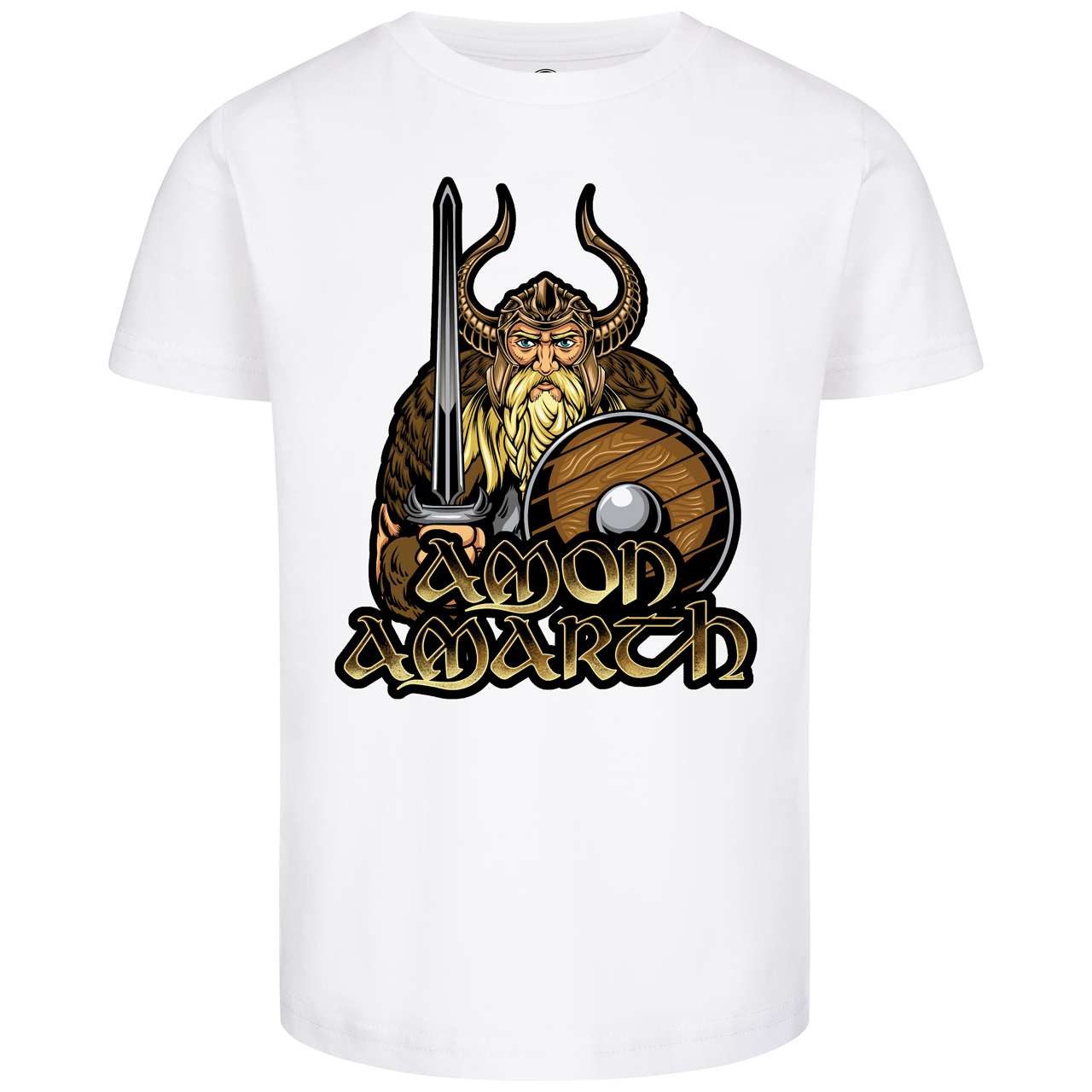 Metal Kids T-Shirt mit Amon Amarth (Viking) Aufdruck für Kinder (2–14 J)