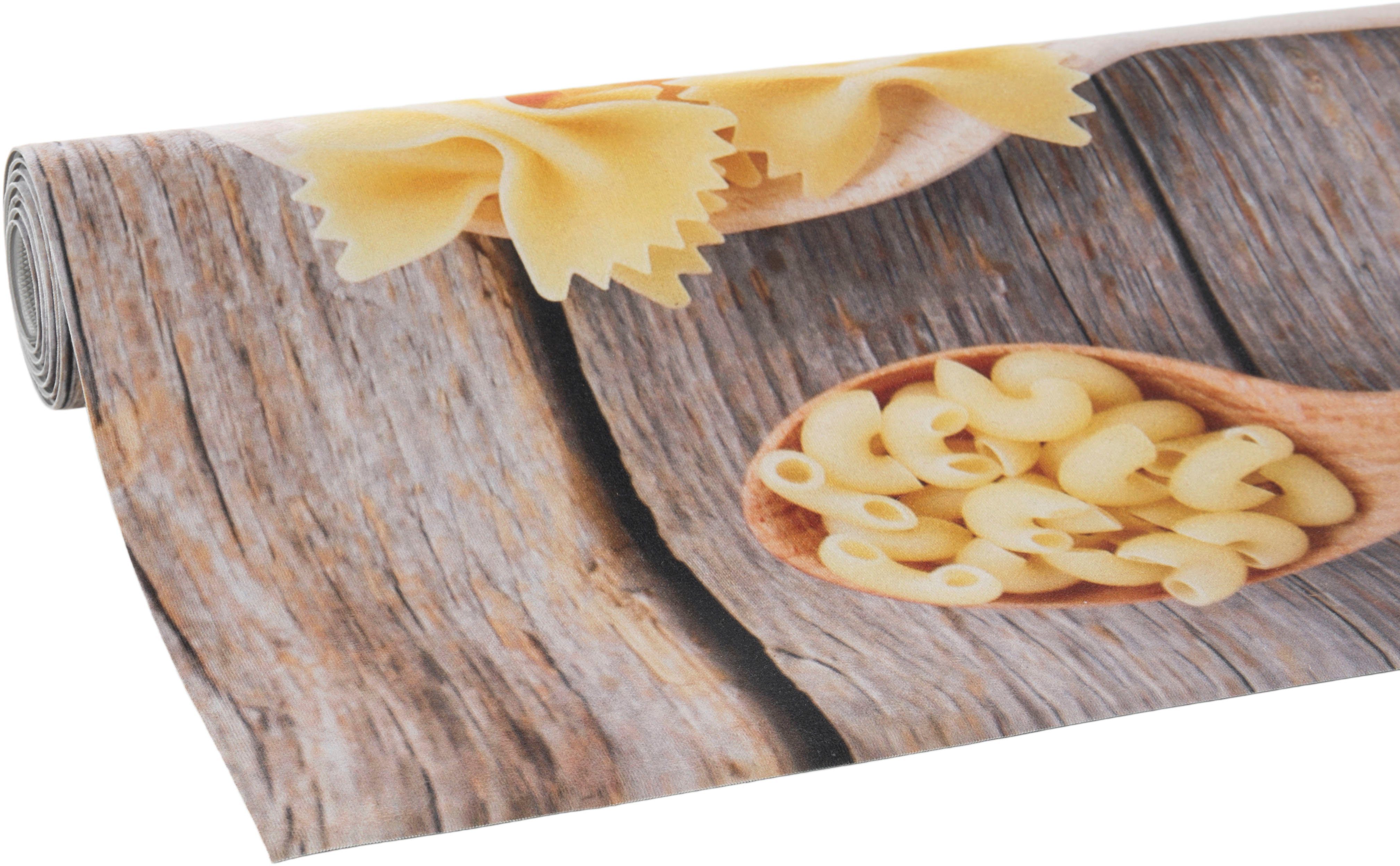 Küchenläufer Pasta, Andiamo, rechteckig, Höhe: rutschhemmend, Nudeln, aus mm, Vinyl, 3 abwischbar, cm Größe Motiv 50x150