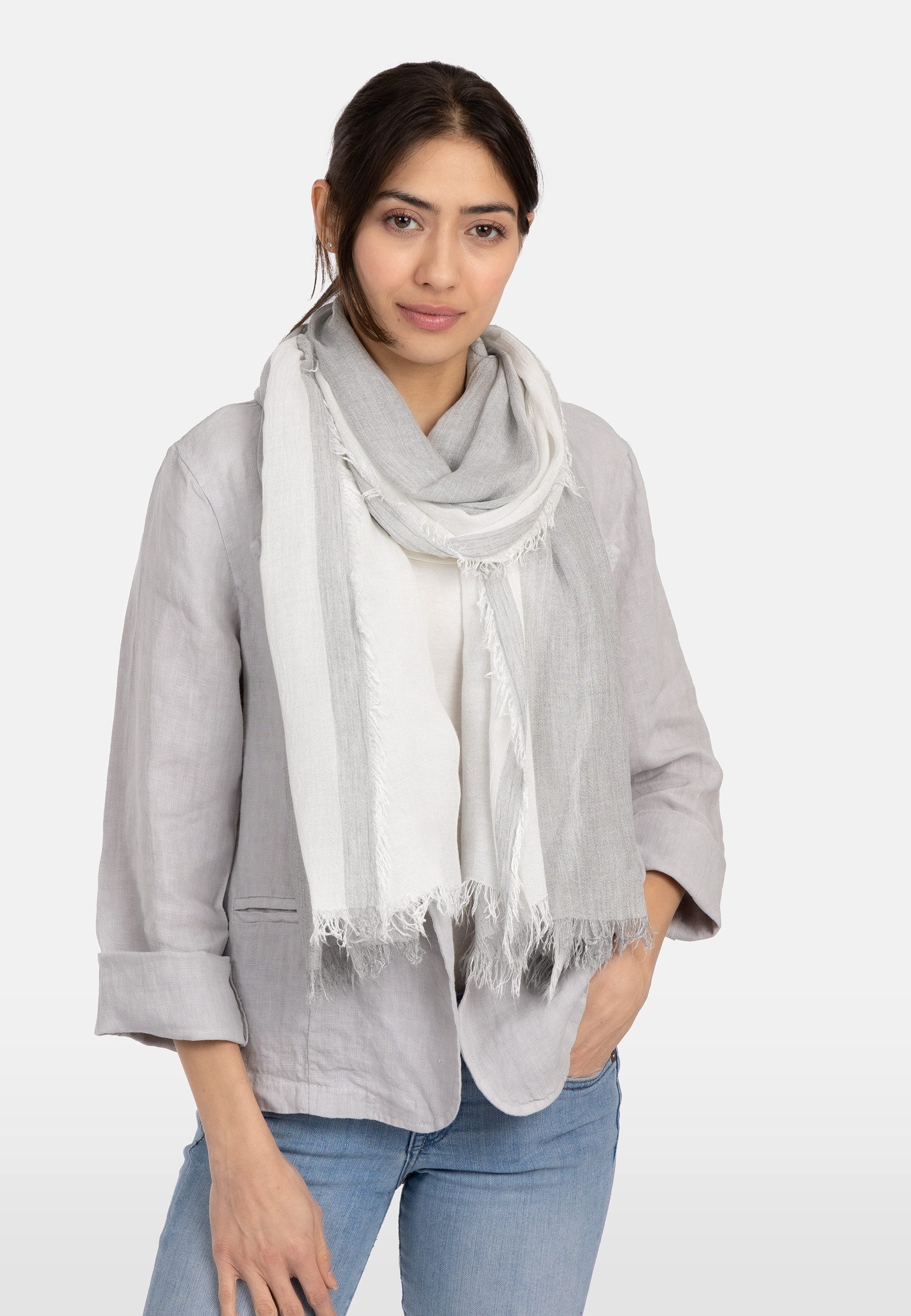 Caspar Modeschal SC530 Damen Sommer Schal aus weicher Bambusfaser unifarben günstig online kaufen