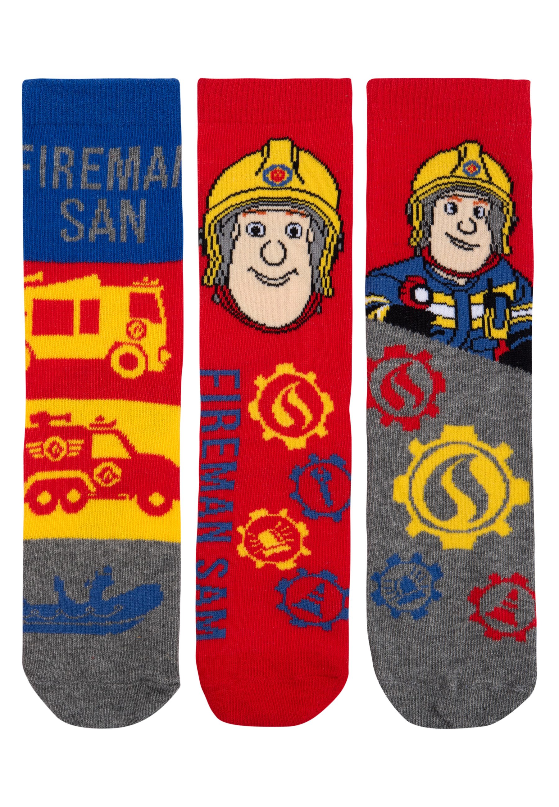 United Labels® Socken Feuerwehrmann Sam Socken für Jungen - Sneaker Söckchen (5er Pack)