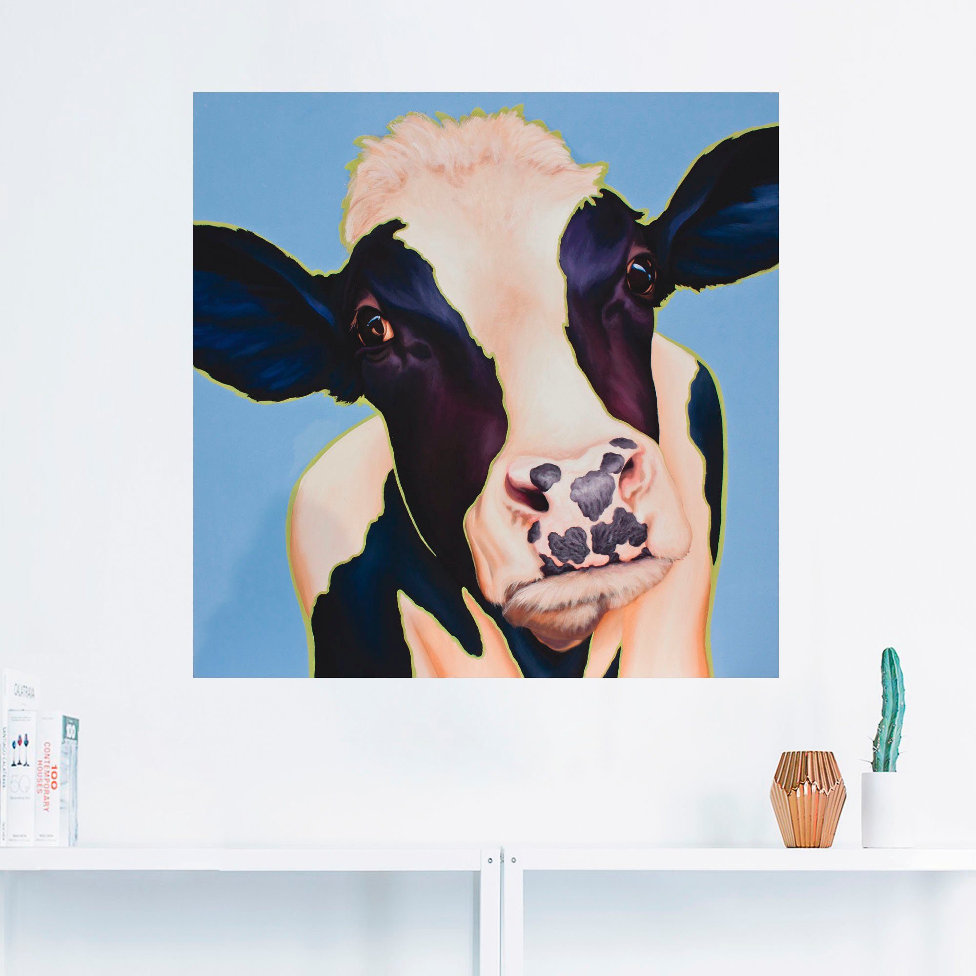 Wandbild versch. Kuh als St), Poster Haustiere Artland Größen Leinwandbild, Wandaufkleber Trudi, in oder (1