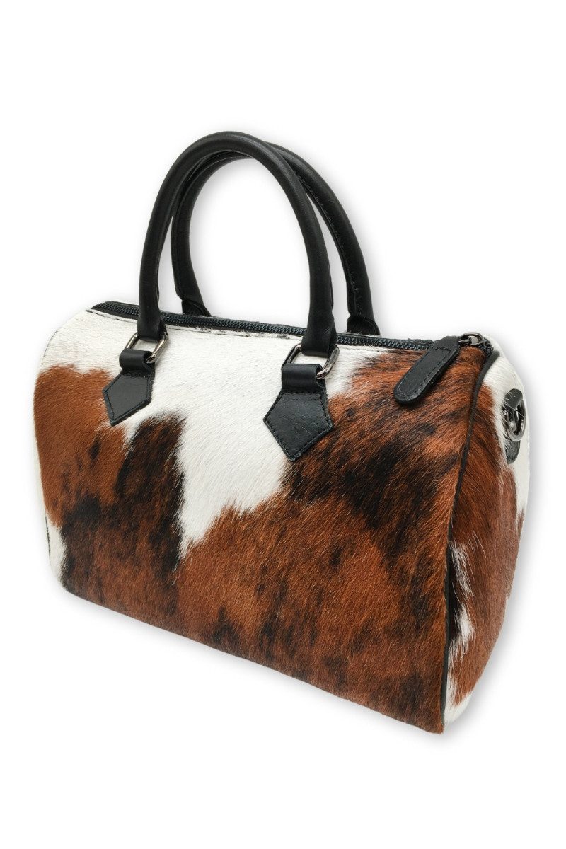 Handtasche Trachtentasche - FELICIANA - kuhfell/gold, kuhfell/titan