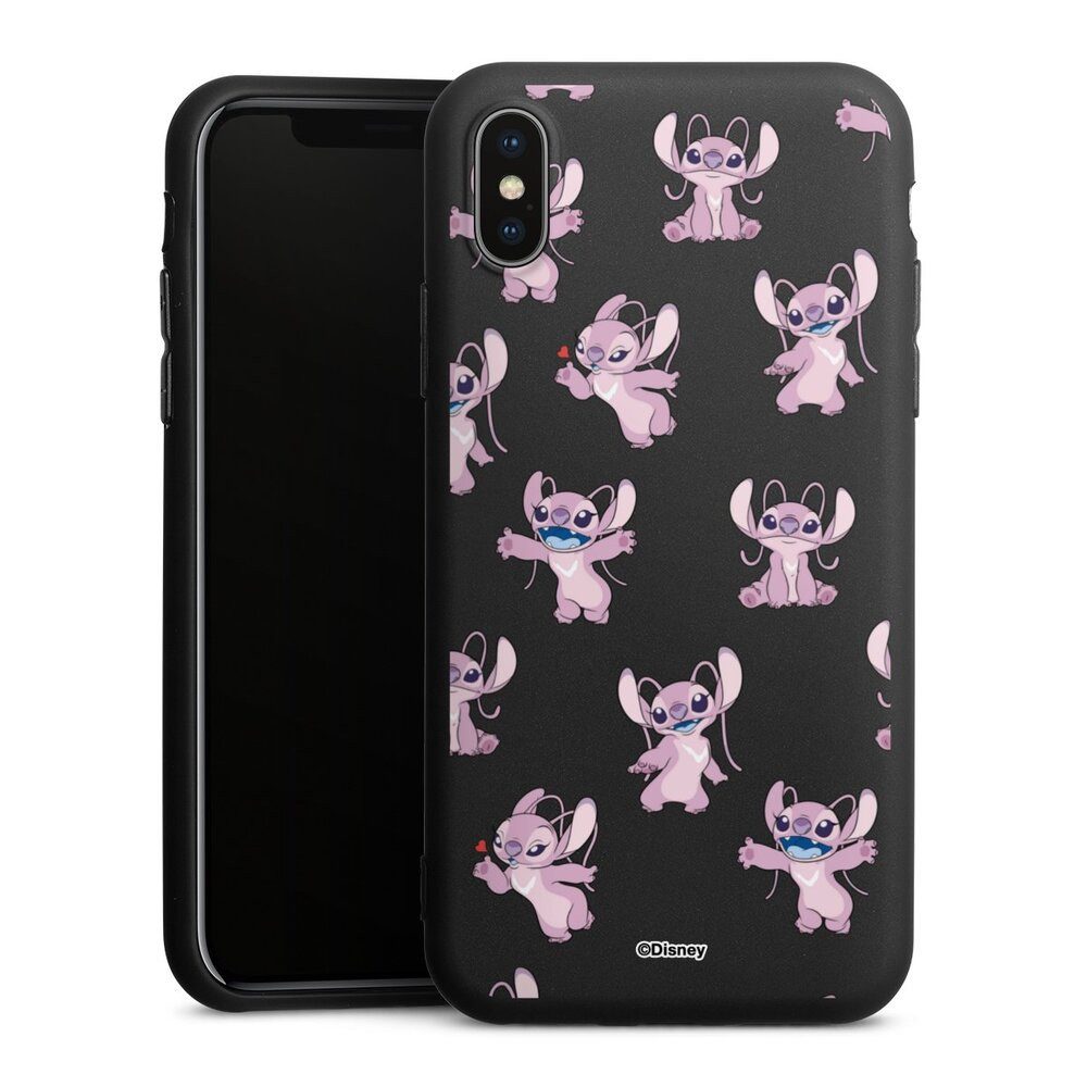 DeinDesign Handyhülle Lilo & Stitch Engel Disney Angel Faces Pattern Transparent, Apple iPhone X Silikon Hülle Premium Case Handy Schutzhülle
