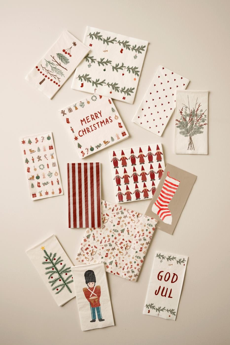 Ib Laursen Papierserviette Ib Laursen Serviette Merry Christmas mit Weihnachtsmotiven 20 Stk.