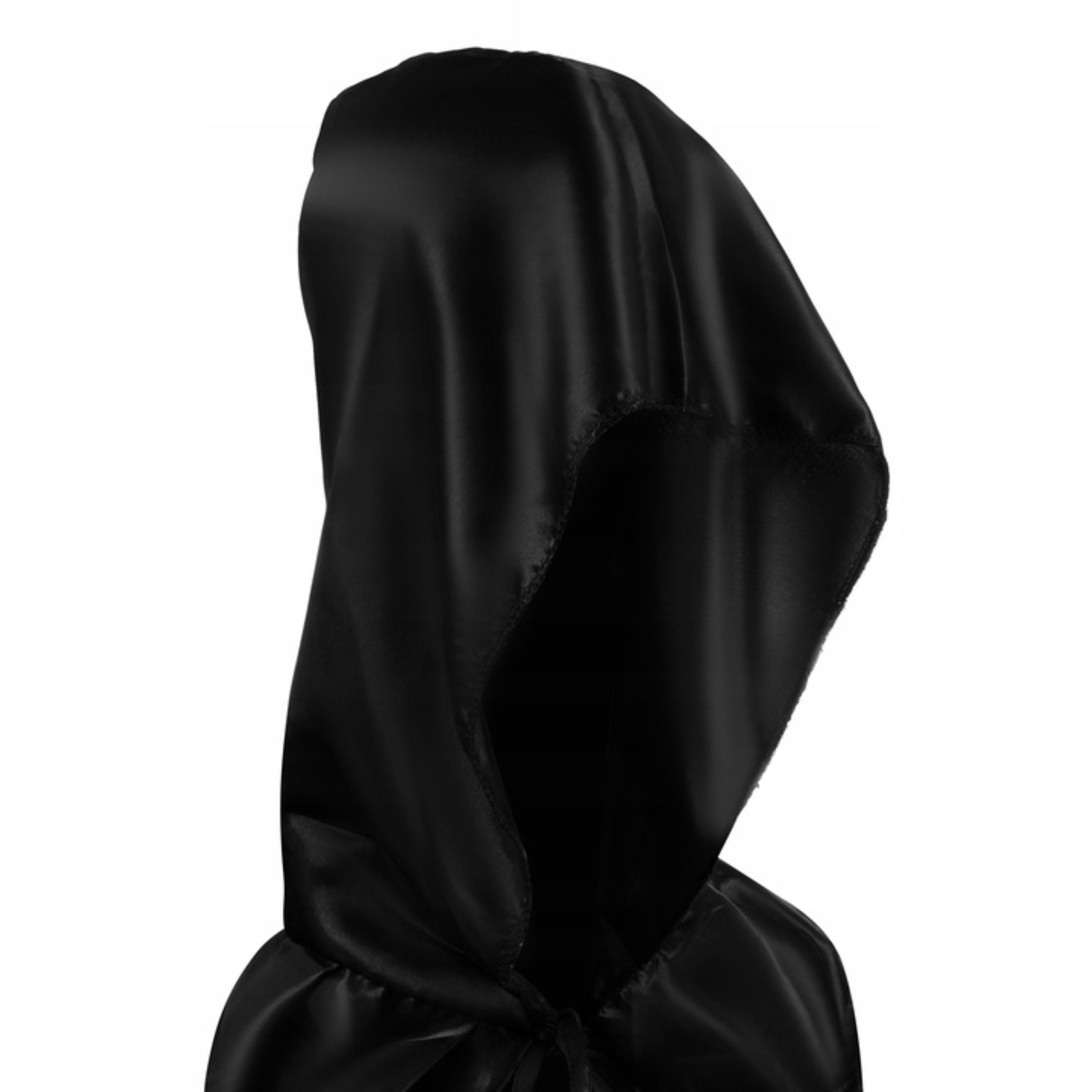 Festivalartikel Arzt-Kostüm Lange Umhang mit Kapuze 172cm, Halloween Kostüm Malatec Schwarz