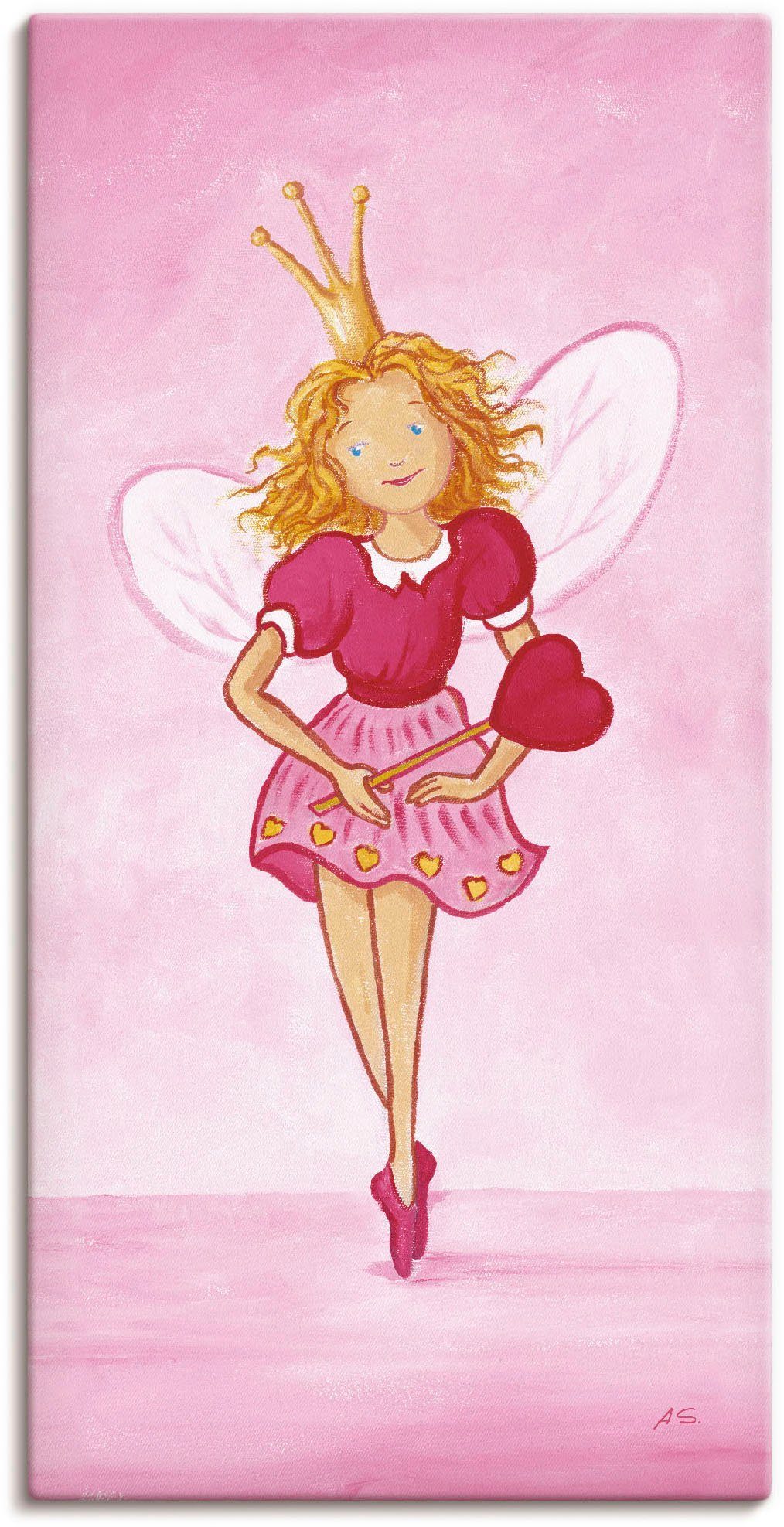 Artland Wandbild Ballerina Josephina, Geschichten Märchen Größen als & Wandaufkleber (1 Leinwandbild, Poster oder in versch. Alubild, St)