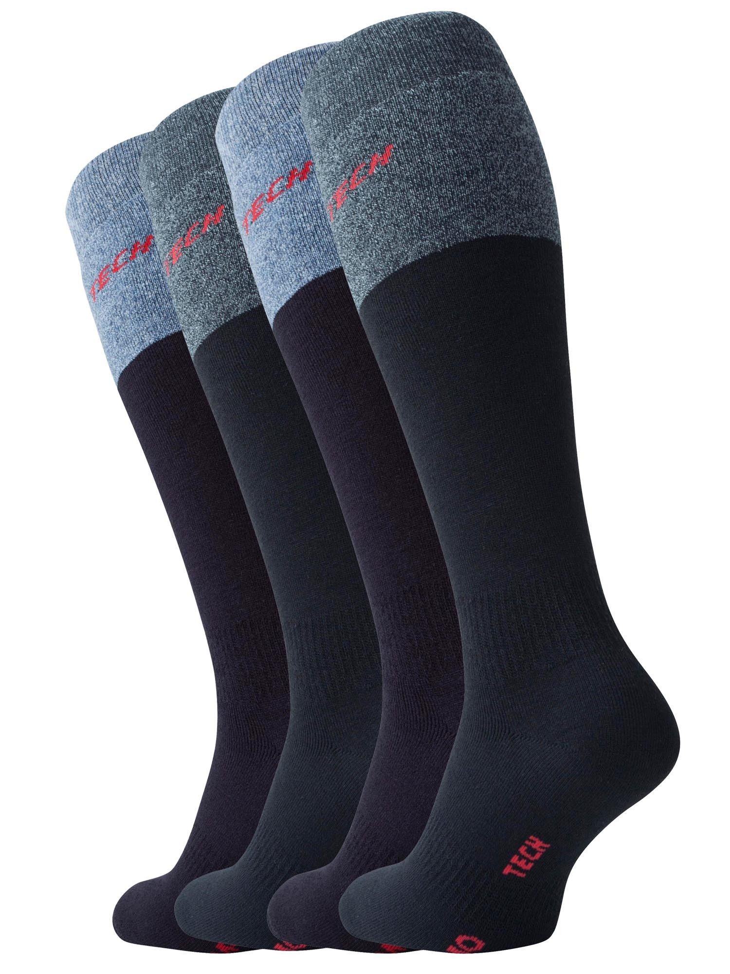 Cotton Prime® Kniestrümpfe Thermokniestrümpfe (4-Paar) aus Vollfrottee