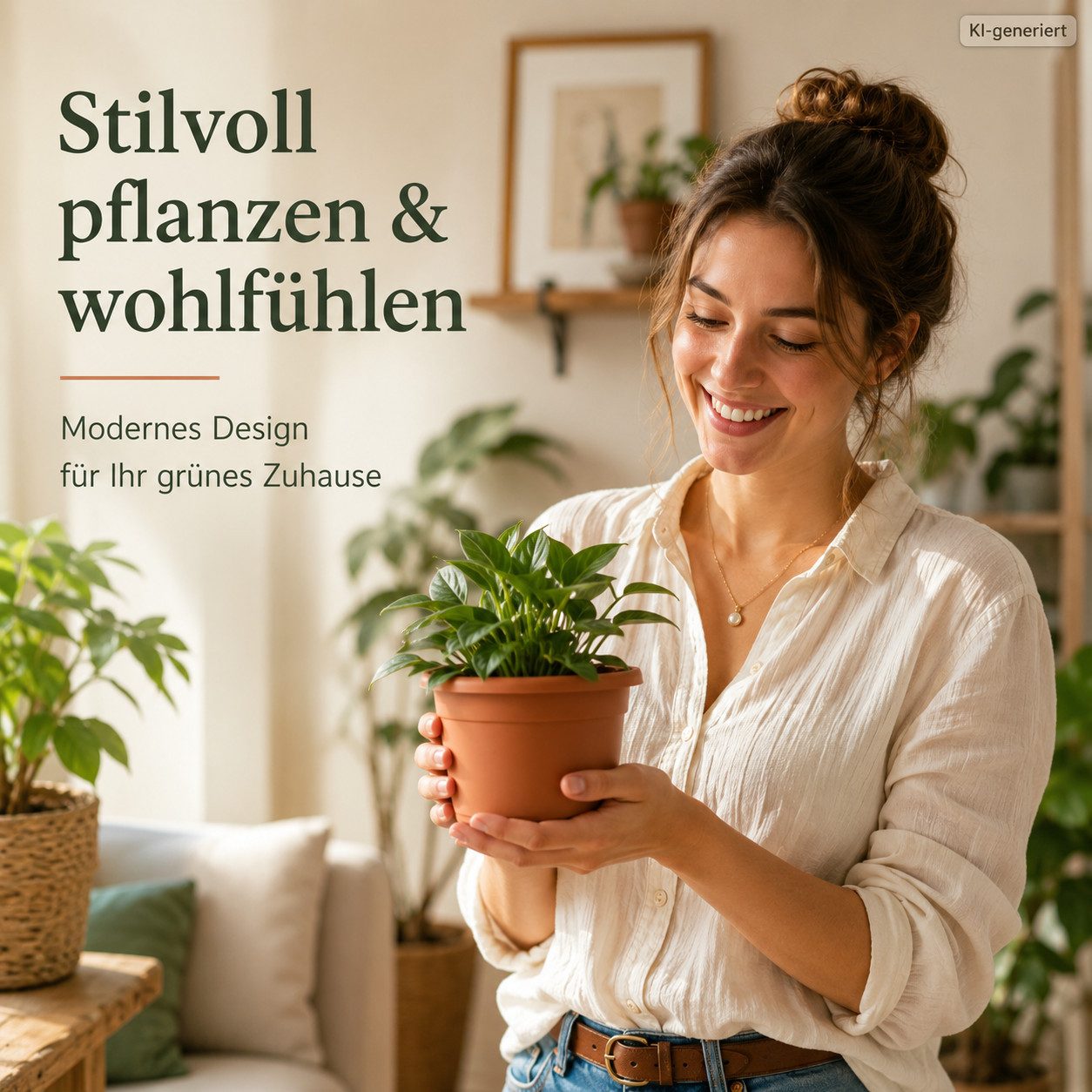 Testrut Blumentopf Pflanzkübel Terrakotta rund aus Kunststoff für draußen – Bild 4 von 5