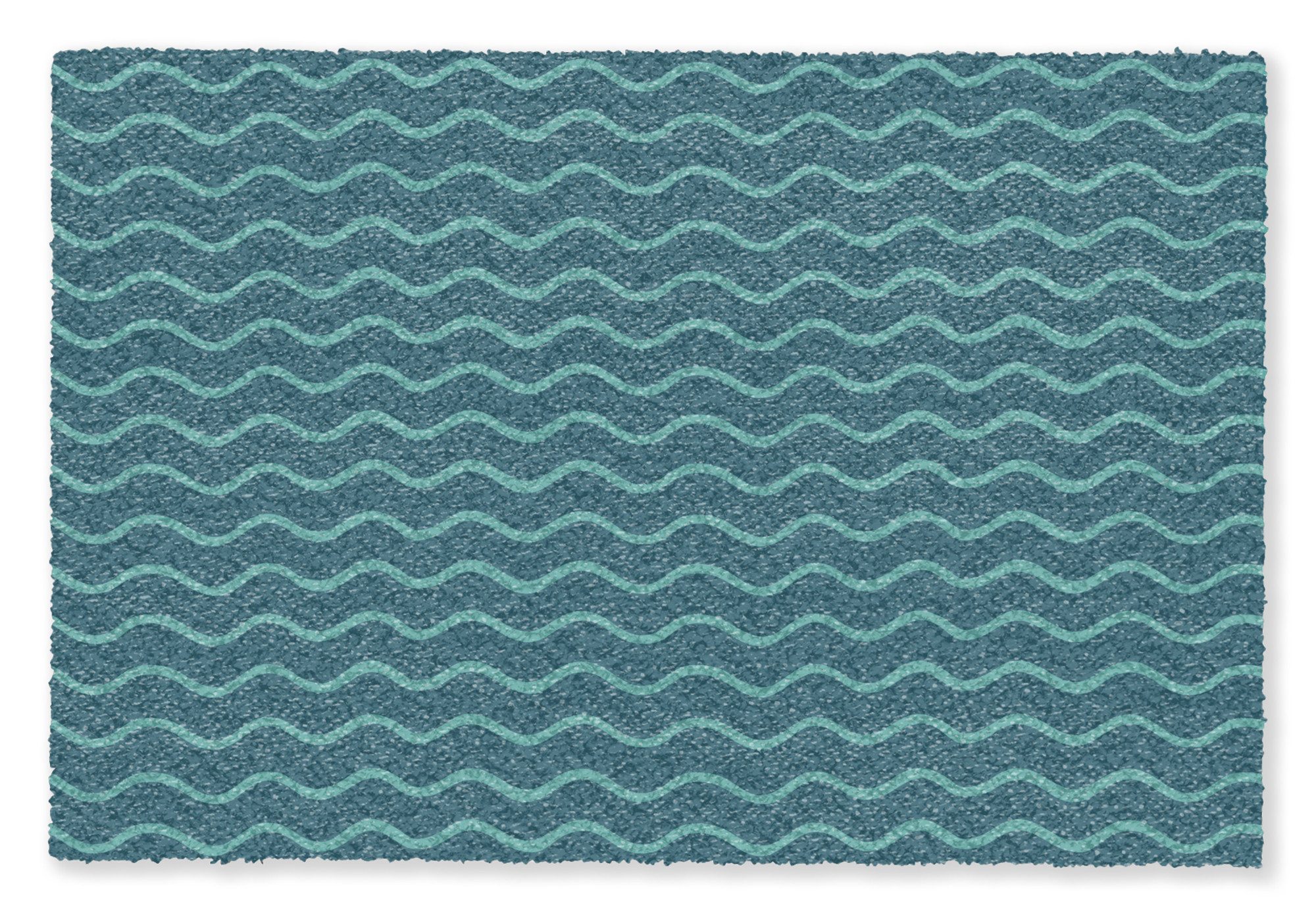 MuchoWow Fußmatte Meer - Tiere - Dunkelblau - Welle, Rechteckig, innen Schmutzfangmatte, Tür, Schmutzfänger Flur, Teppich 60x40 cm