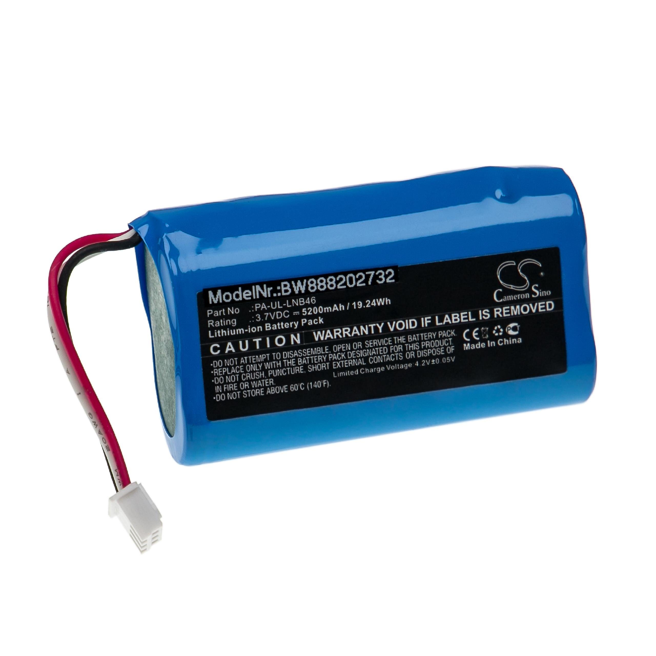 passend für Fey Elektronik PA-UL-LNB46 (5200 mAh, 3,7 V, Li-Ion) Akkupacks