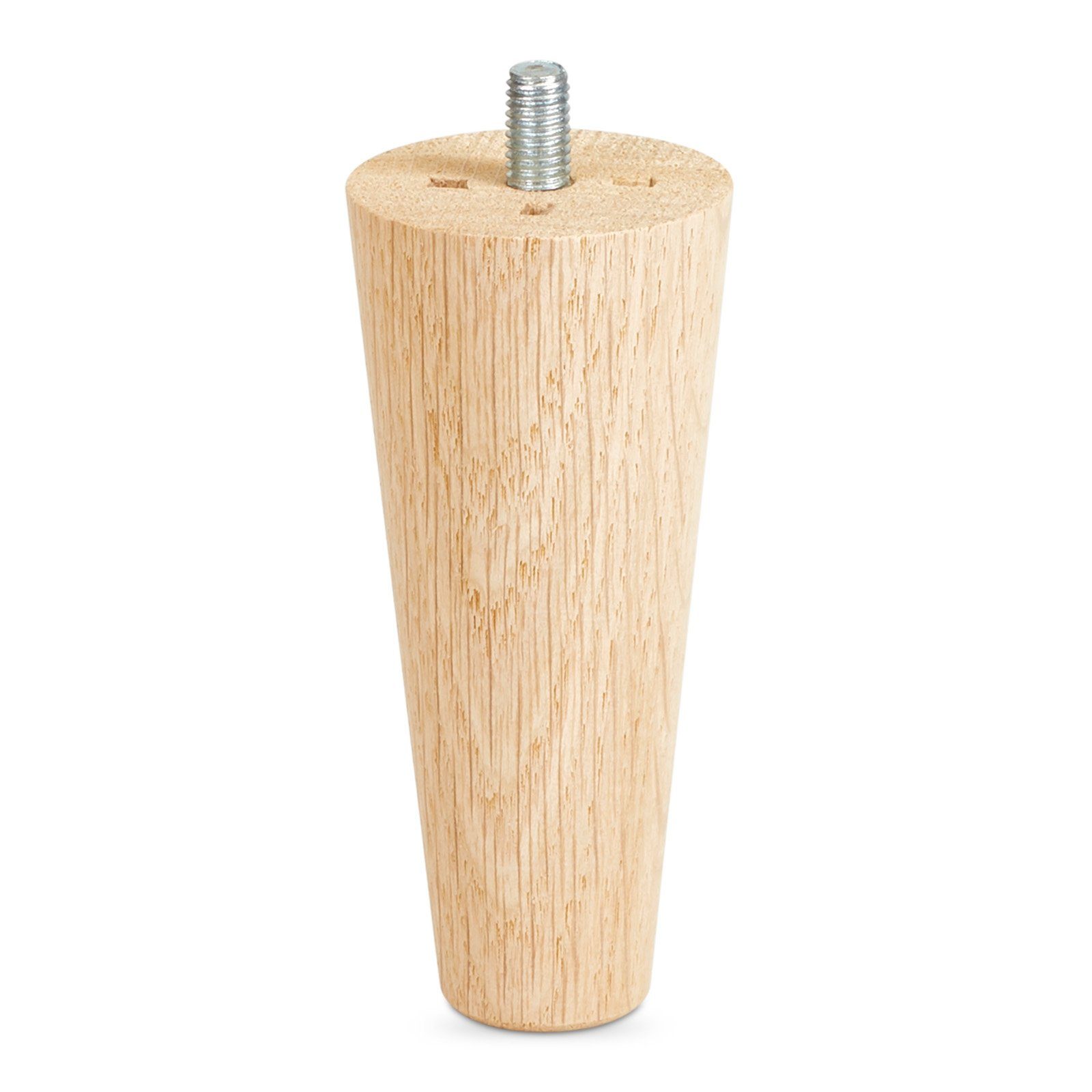 SO-TECH® Möbelfuß 4 Stück Möbelfüße Eiche massiv Ø 45 / 25 mm Höhe: 100-450 mm