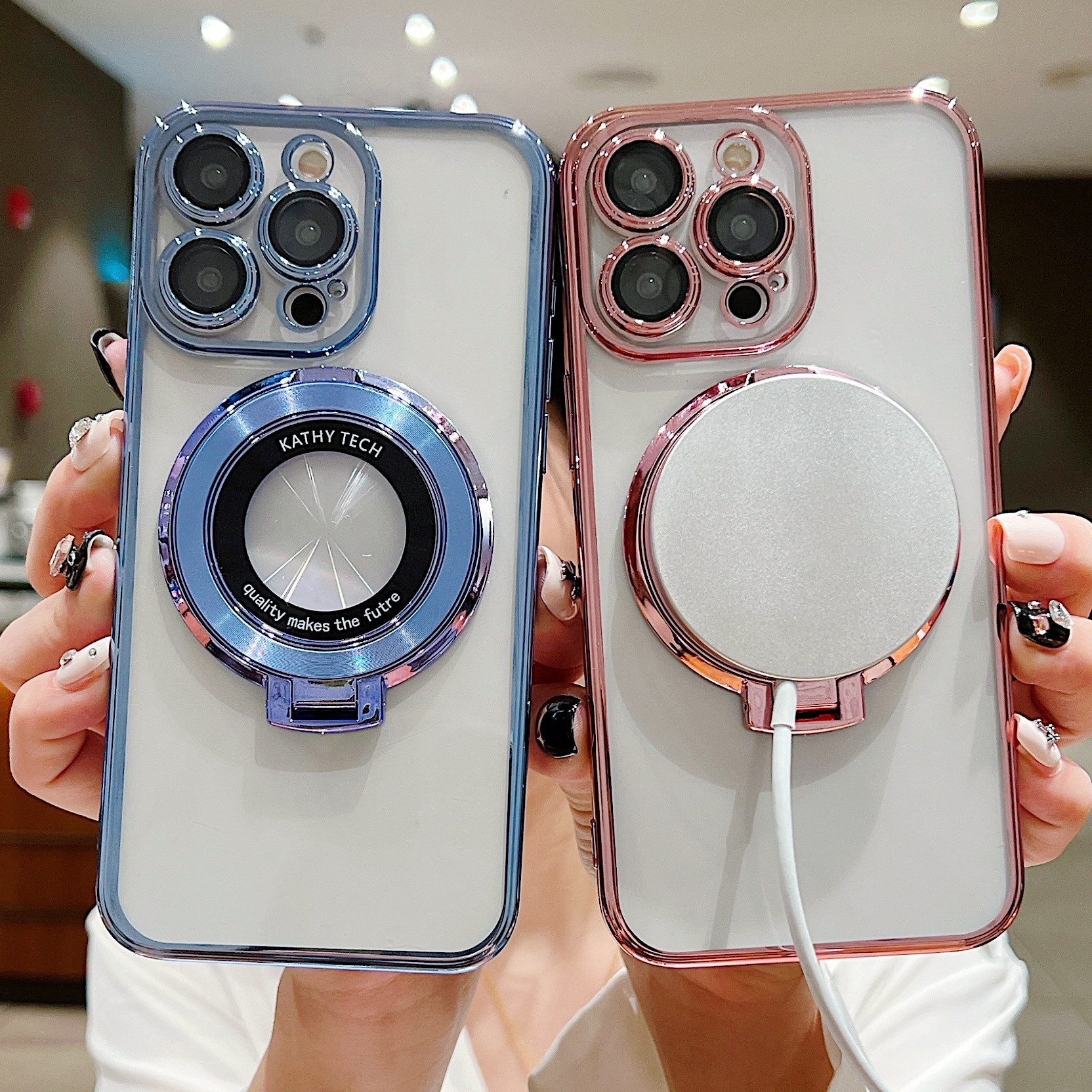 trends for living Handyhülle Hülle Mit Ständer für iPhone11 Pro Max Magsafe Kameraschutz