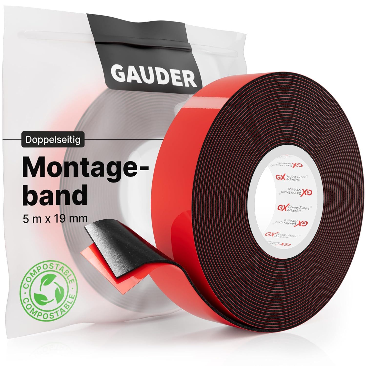 Montageband 25m x19mm Doppelklebeband Montageklebeband Doppelseitiges