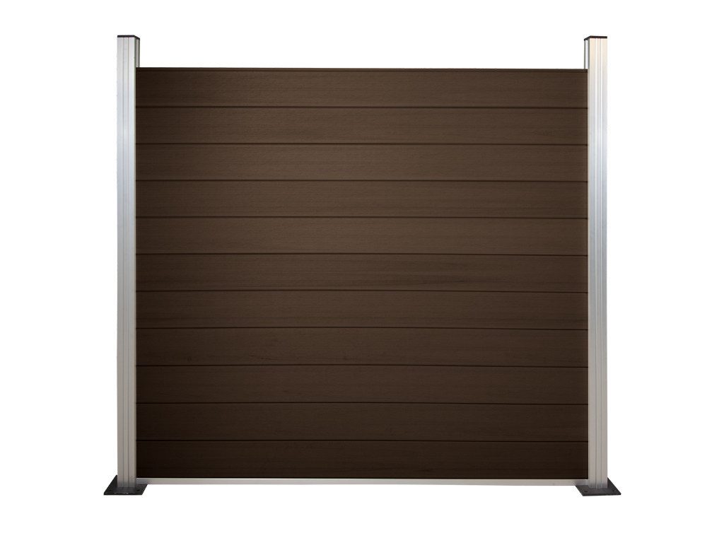 Belladoor Sichtschutzelement WPC Zaun Braun 180x180 cm - Steckzaun