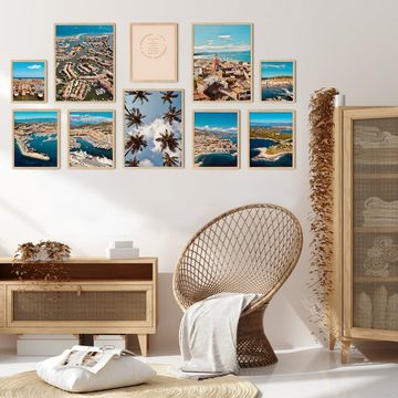 murimage® Poster murimage® Premium Poster Set OHNE Bilderrahmen 10 Poster (3x DINA3, 5x DINA4, 2x DINA5) Frankreich Riviera Urlaub Canne Monte Carlo Saint Tropez Mittelmeer »Côte d’Azur «