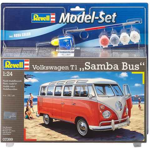 Revell® Modellbausatz Model Set VW T1 Samba Bus, Maßstab 1:24, Made in Europe