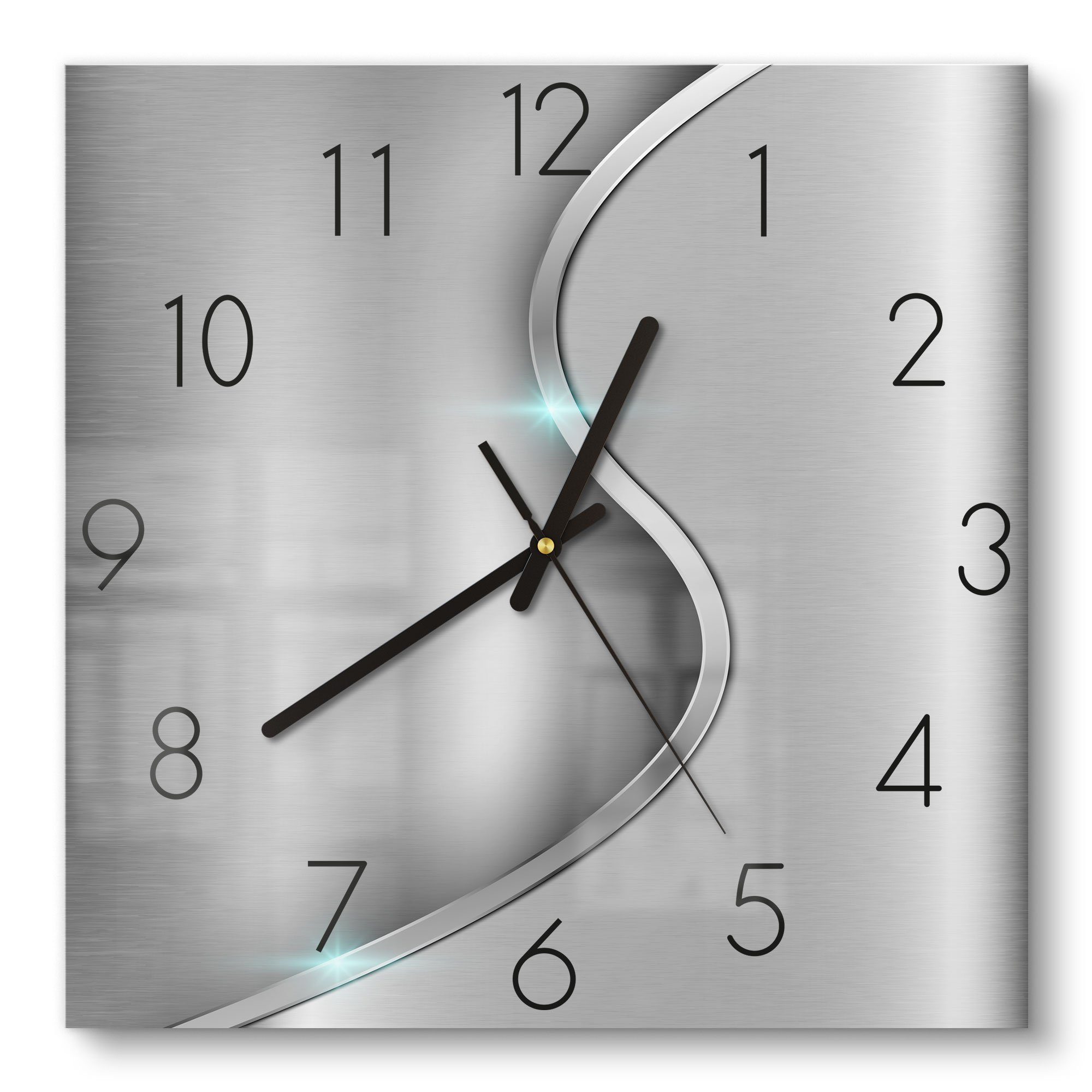 DEQORI Wanduhr 'Polierte Oberfläche' (Glas Glasuhr günstig online kaufen