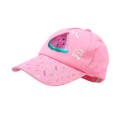 MAXIMO Baseball Cap KIDS GIRL-Cap, 'watermelon' Wendepailetten, Metall