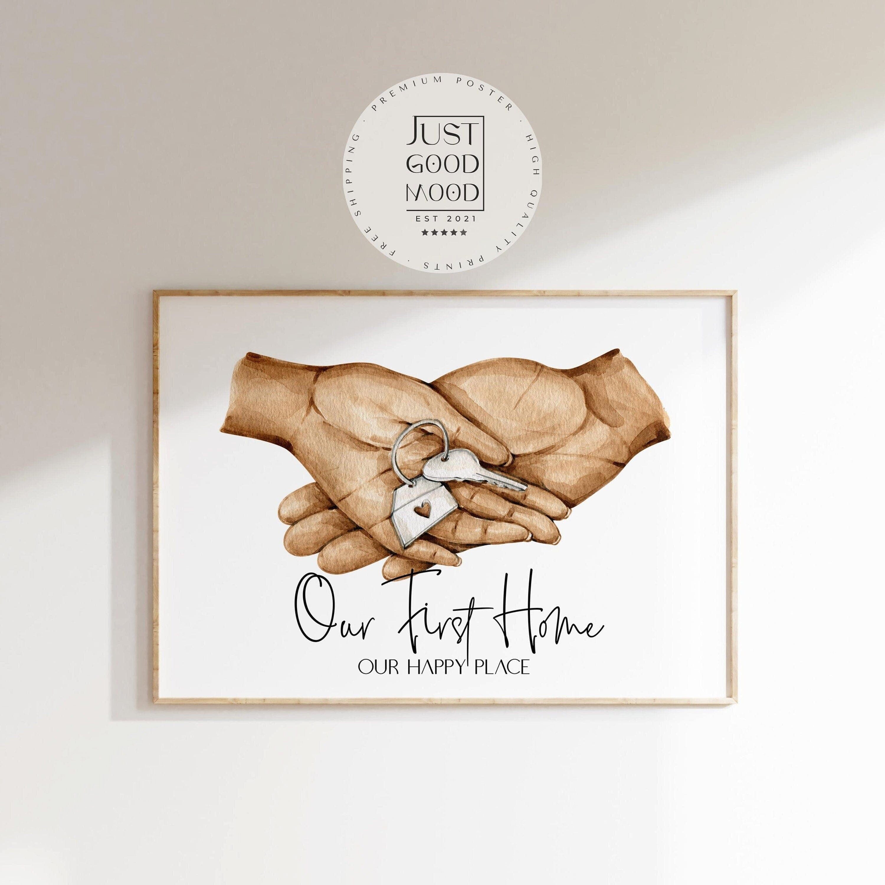 JUSTGOODMOOD Poster Unser erstes Zuhause Geschenkidee Personalisierte Namen Deko Print ohn, (1 St)