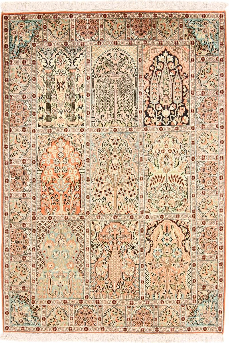 Orientteppich Kaschmir 129x187 Handgeknüpfter Orientteppich, Nain Trading, rechteckig, Höhe: 4 mm