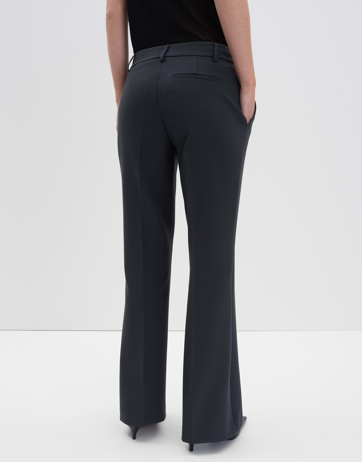 someday Stoffhose CLEONA CLASSIC mit ausgestelltem Bein Mid Rise, Long, Relaxed Fit