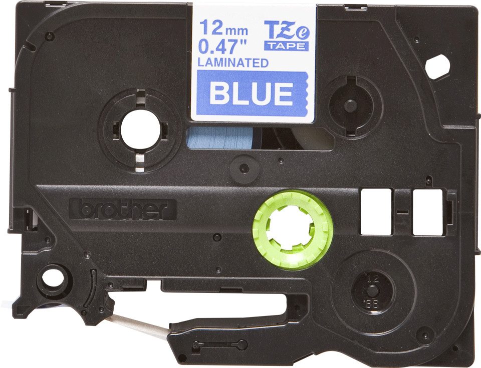 Brother Schriftband TZe-535 (lam) Weiß auf Blau 12mm x 8m Tintenpatrone