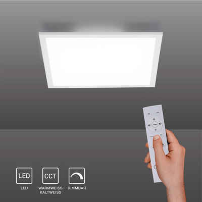 SellTec LED Deckenleuchte LED Deckenlampe Panel Backlight, CCT-Farbtemperaturregelung, Dimmfunktion, 1xLED-Board/33W, Warmweiß bis Kaltweiß, CCT Farbwechsel dimmbar per Fernbedienung