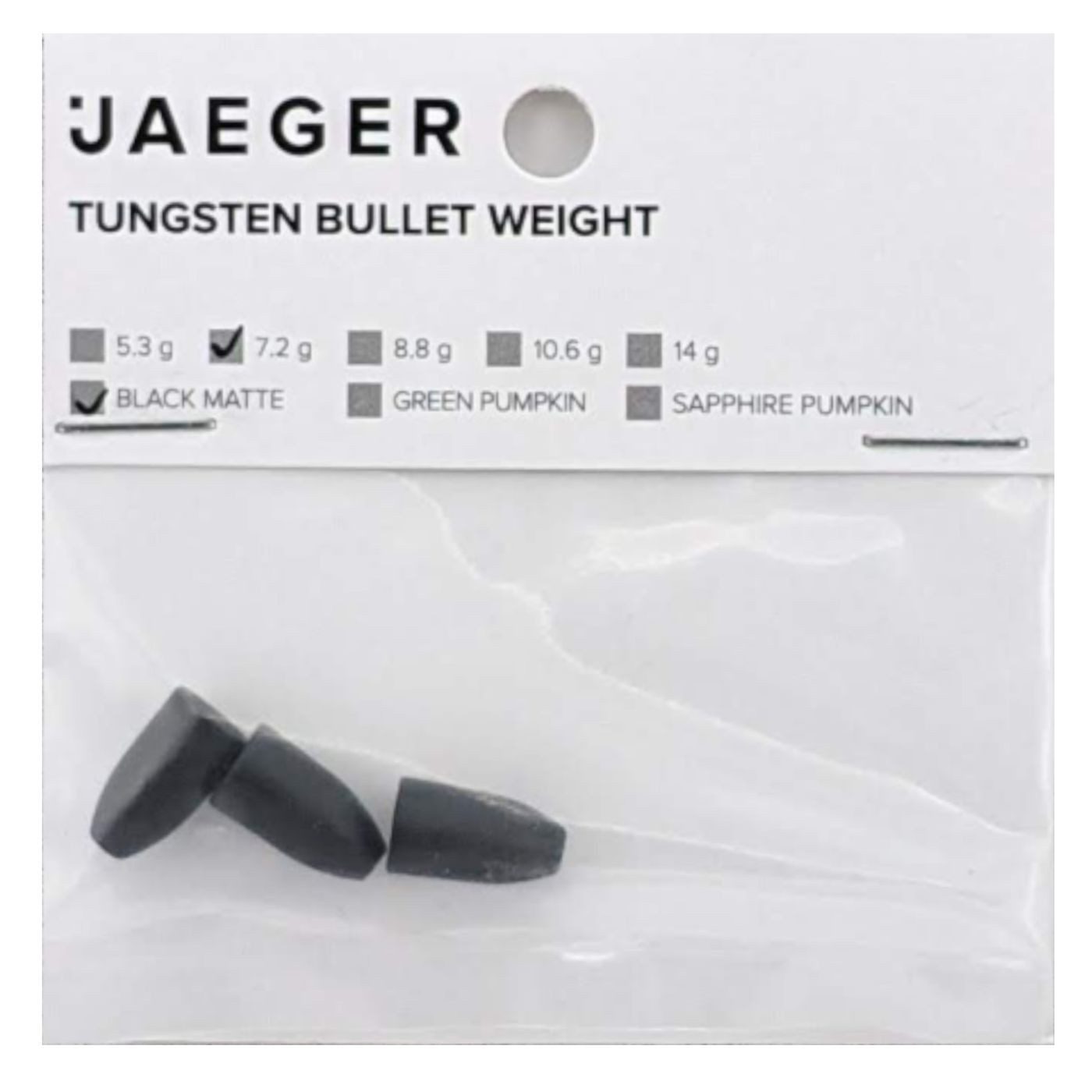 Jaeger Patronenblei Jaeger Fishing Tungsten Bullet Weight Black Matte - Bulletgewichte