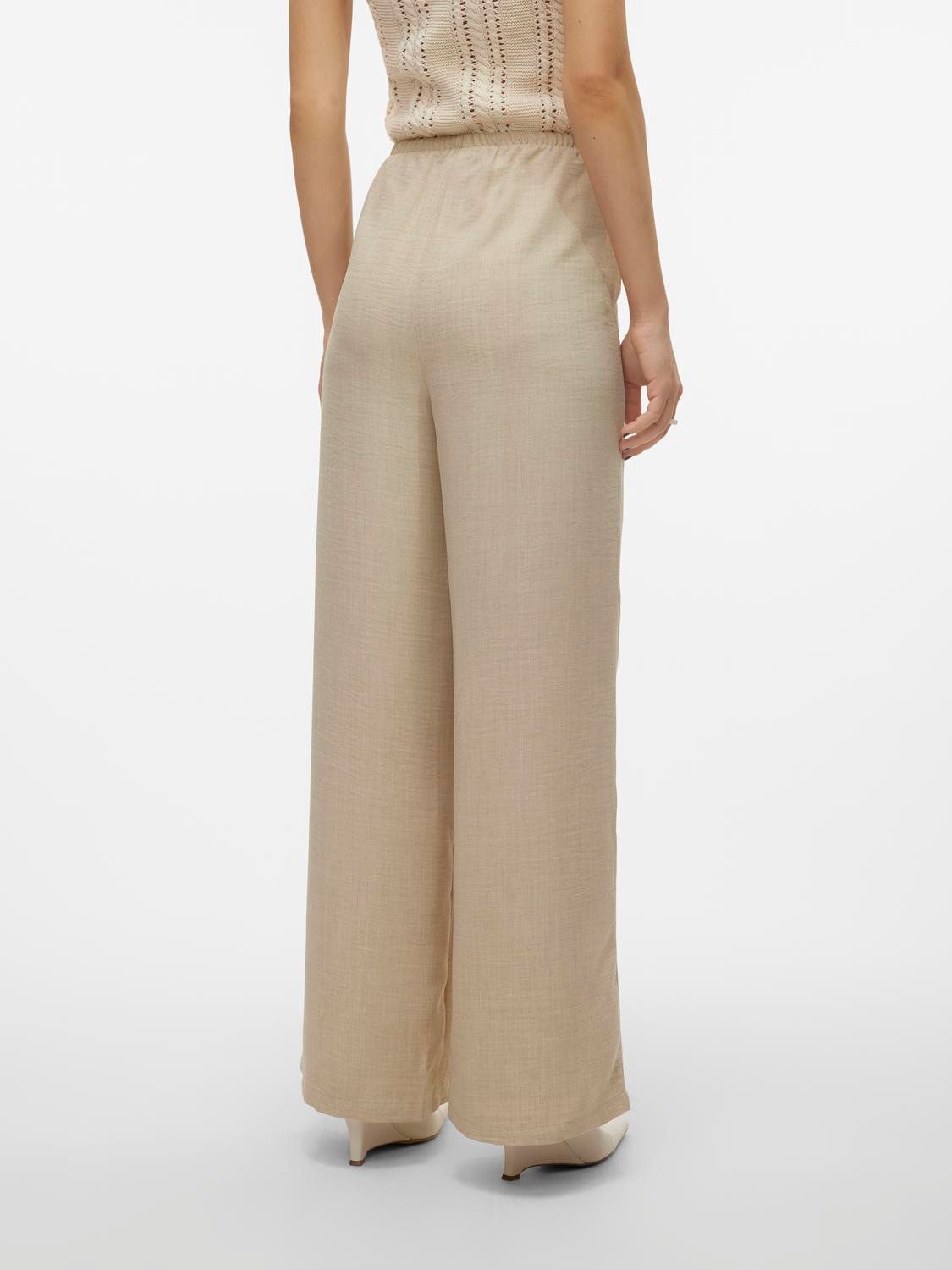 Vero Moda Schlupfhose VMMELANEY HW LOOSE PANT WVN GA NOOS Kunstfaser, loose fit