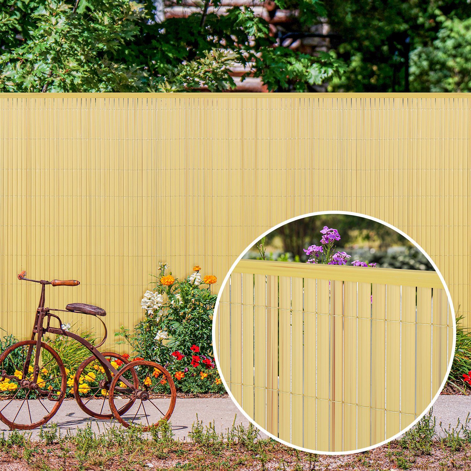 Sekey Balkonsichtschutz PVC Abschlussleiste Abdeckprofil für Sichtschutzmatten, 5 x 1 m Länge Sichere Befestigung und Kantenverstärkung der PVC Sichtschutzmatte