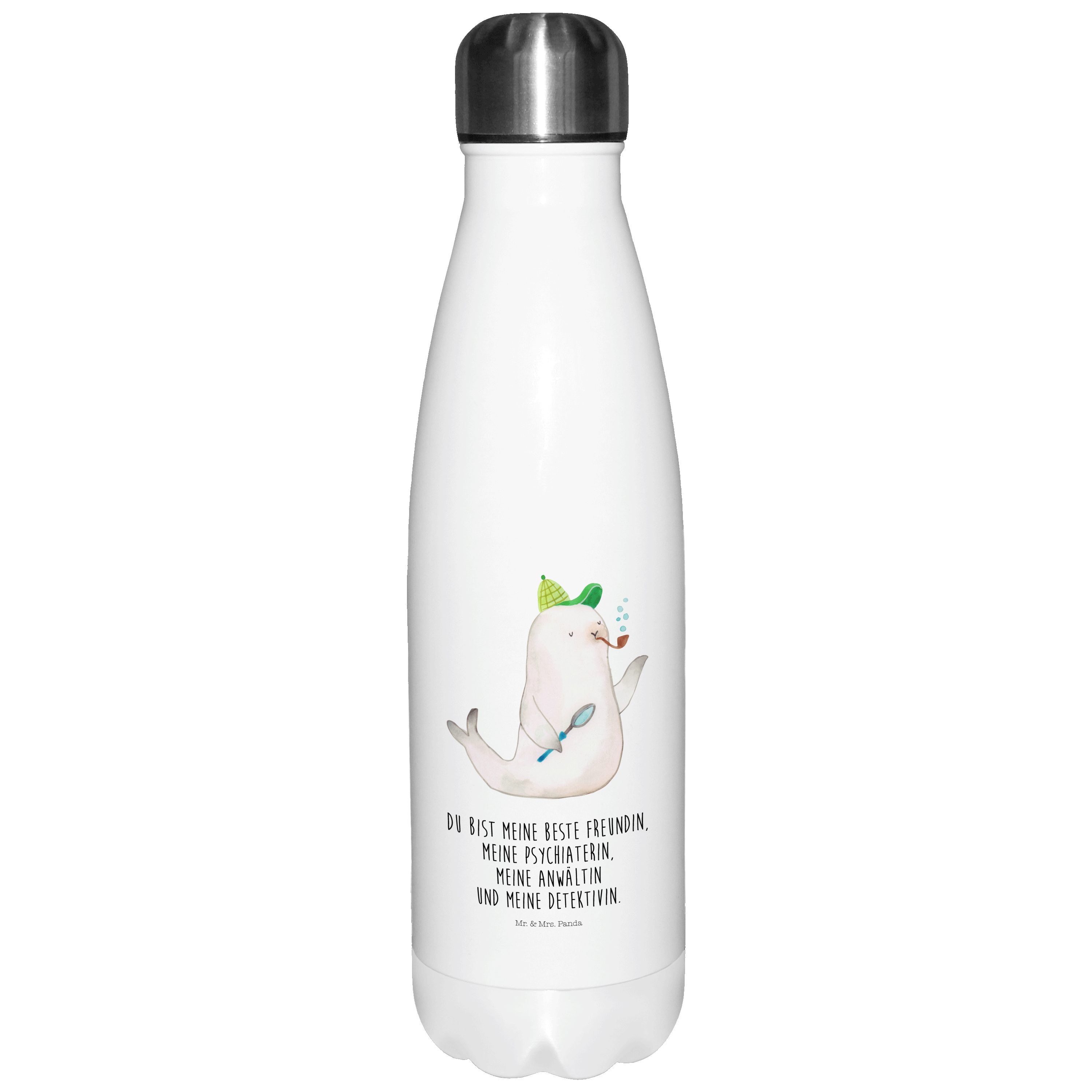 Mr. & Mrs. Panda Thermoflasche »Robbe Sherlock Weiß Isolierflasche
