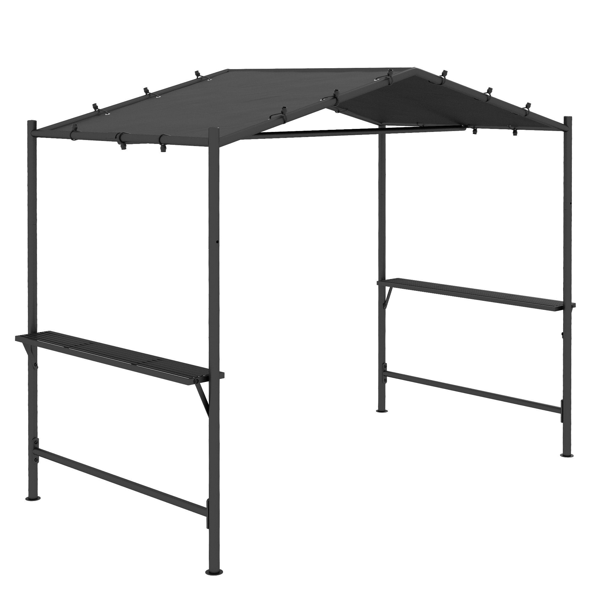 Outsunny Grillpavillon ca. 3 x 1,5m Grillüberdachung mit 2 Seitenablagen, m günstig online kaufen