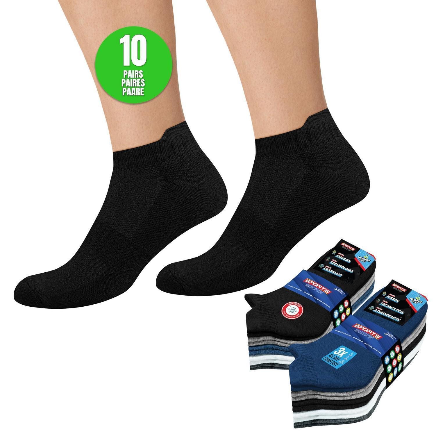 LuxusKollektion Sneakersocken Sneaker Socken Herren Damen Mehrfarbig