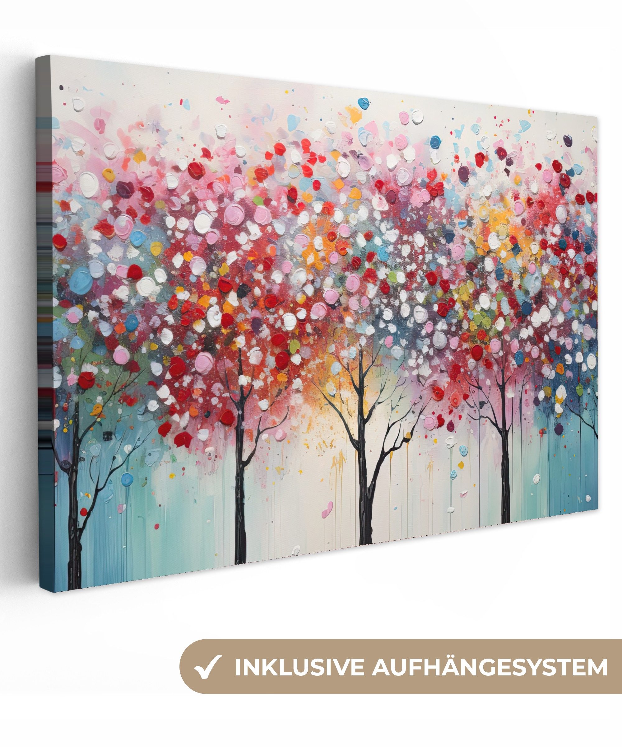 OneMillionCanvasses® Leinwandbild Kunst - Bäume - Natur - Acryl, Fotodruck (1 St), Leinwandbilder XXL Wohnzimmer, Deko Aesthetic 150x100 cm