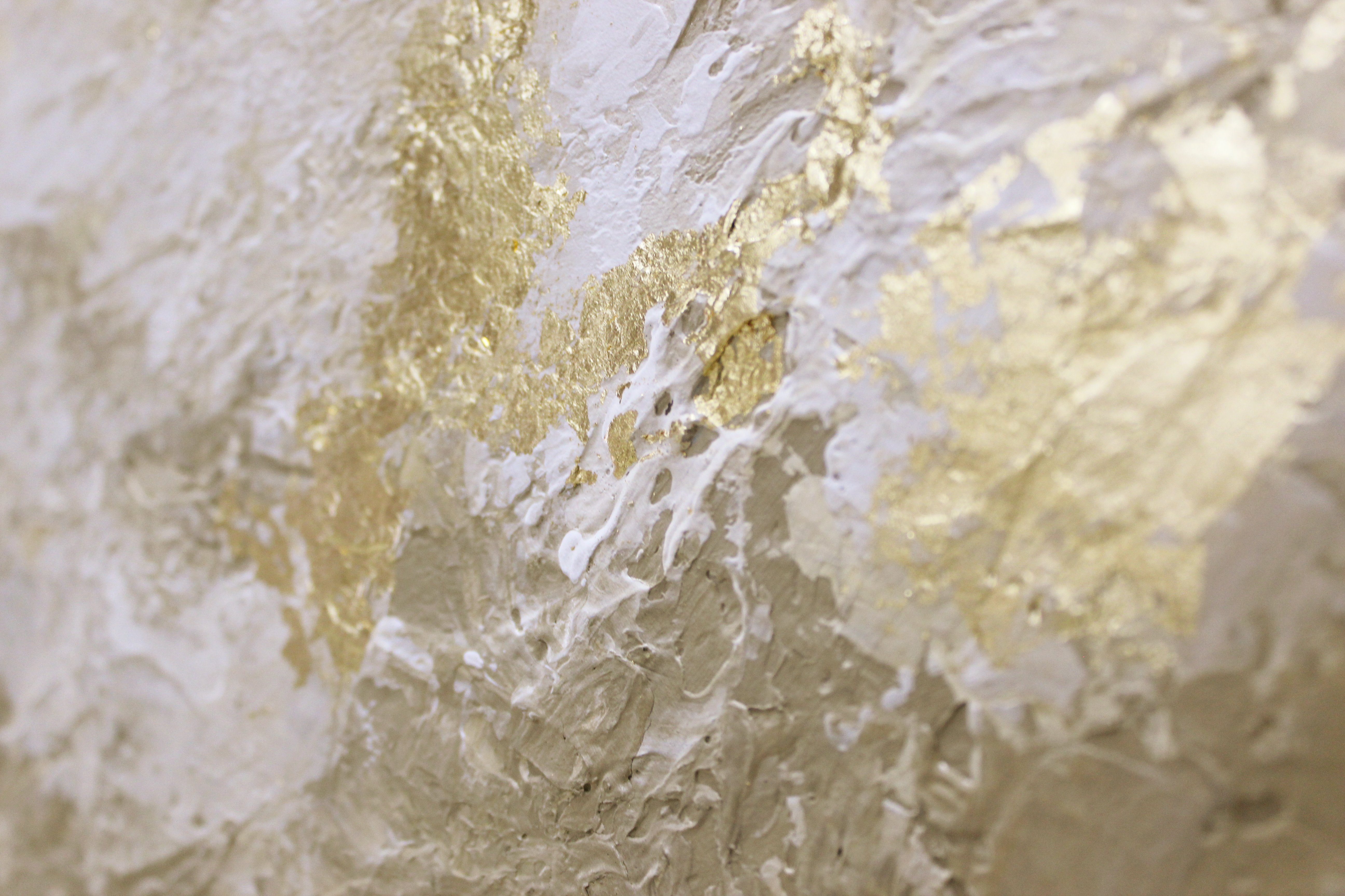 YS-Art Gemälde Glänzendes Gold, Abstraktion, Leinwand günstig online kaufen