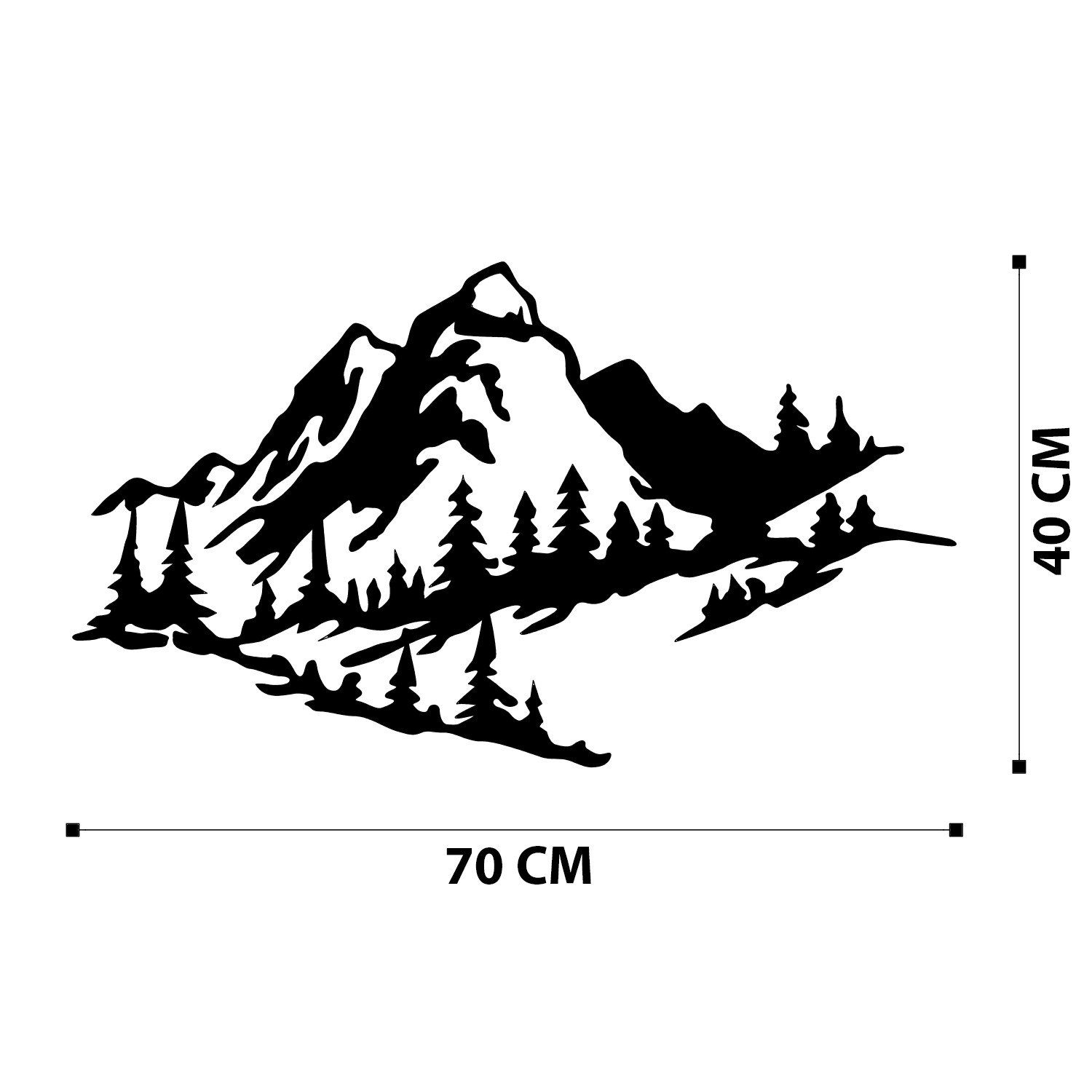 Schwarz, cm, x 100% Wallity Wanddekoobjekt ENZ1128, 40 47 Metall