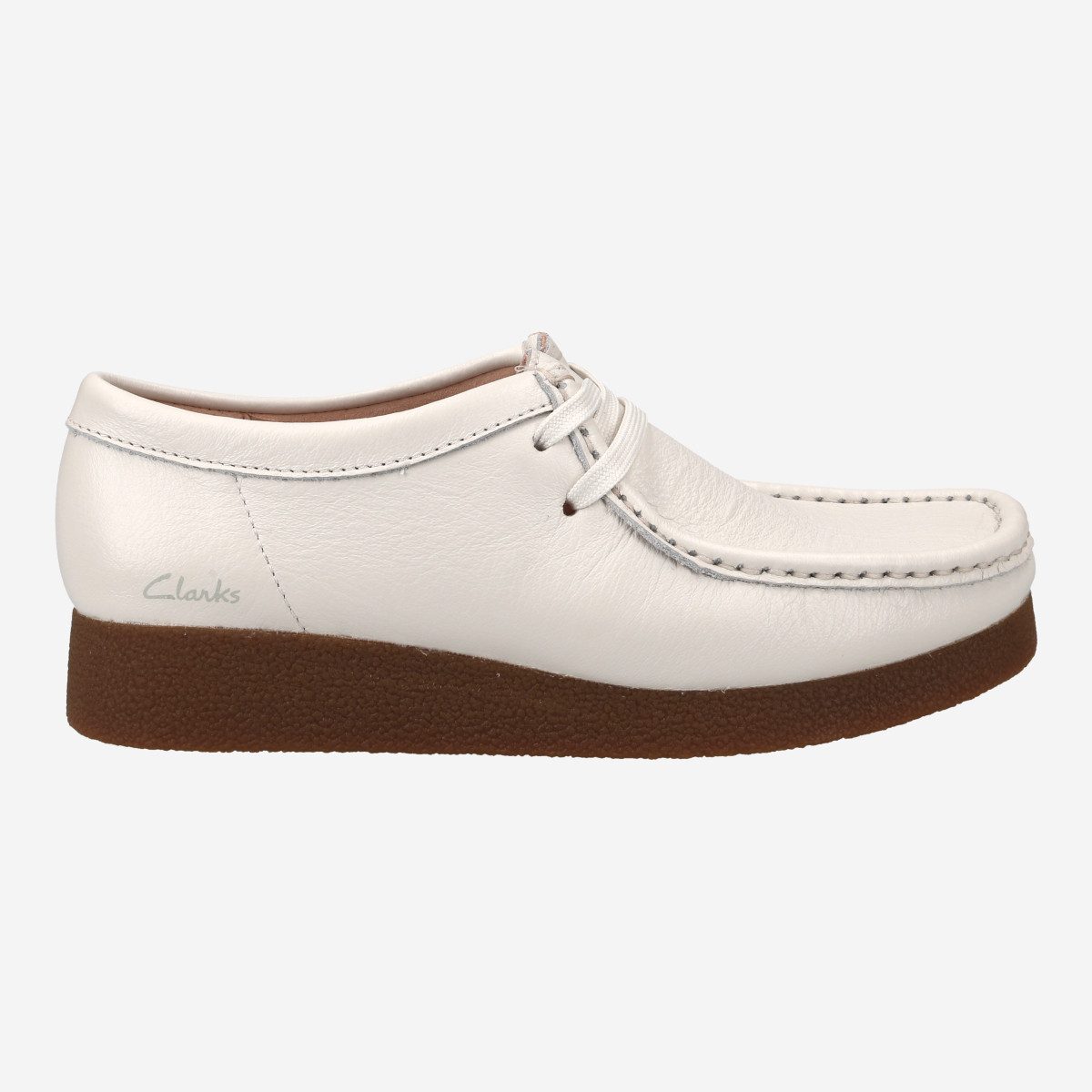 Clarks WallabeeEVOSh 26174880 4, Schnürschuhe in Weiß für Damen Schnürschuh