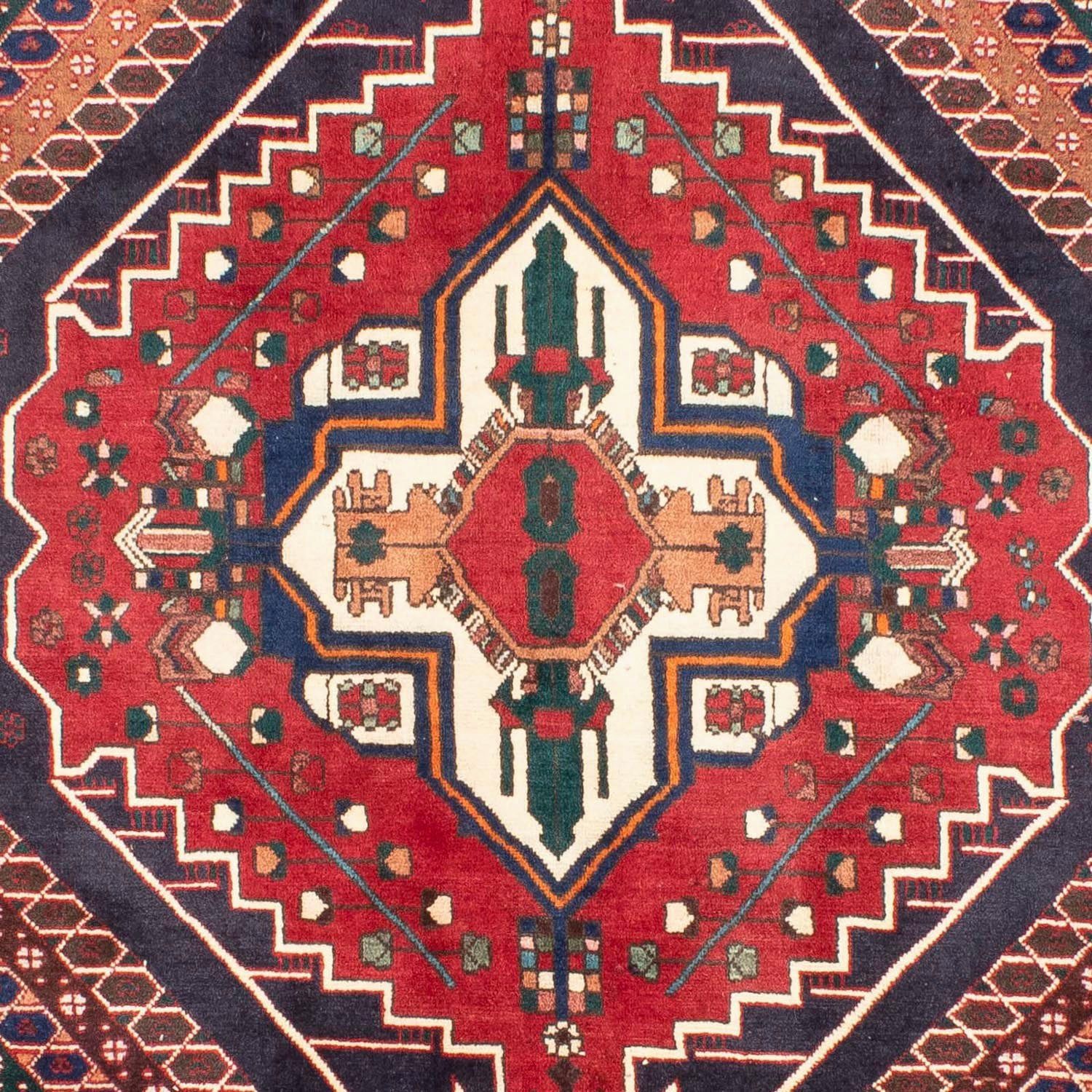 Wollteppich Shiraz Medaillon Rosso Zertifikat mit Höhe: morgenland, mm, 200 x 305 cm, 10 Unikat rechteckig