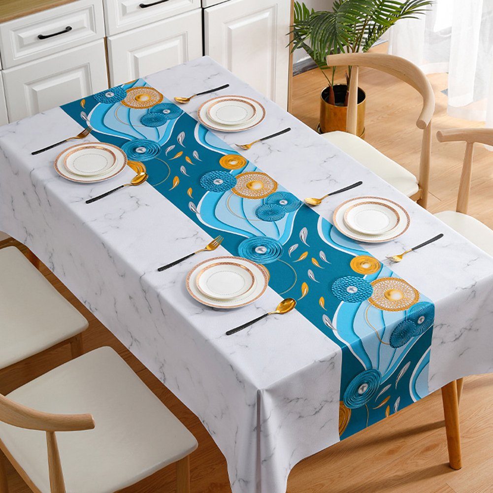 Europäischen Blusmart PVC Farbe Haushalt Tischdecke Tischschonbezug Druck Stil
