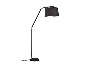 TRIO Leuchten LED Stehlampe, LED wechselbar, Warmweiß, Bogenlampe mit große-r Ausladung Esstisch Ecke Schwarz Gold Höhe 175cm